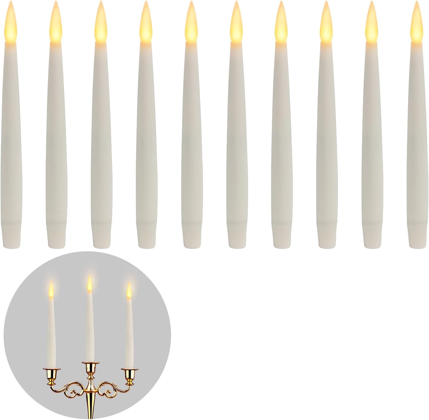 schwebende kerzen schwebende led kerzen, floating candles flackernde,Flammenlose LED Kerze mit Zauberstab Fernbedienung, LED Stabkerzen flammenlose hängende Fensterkerzen