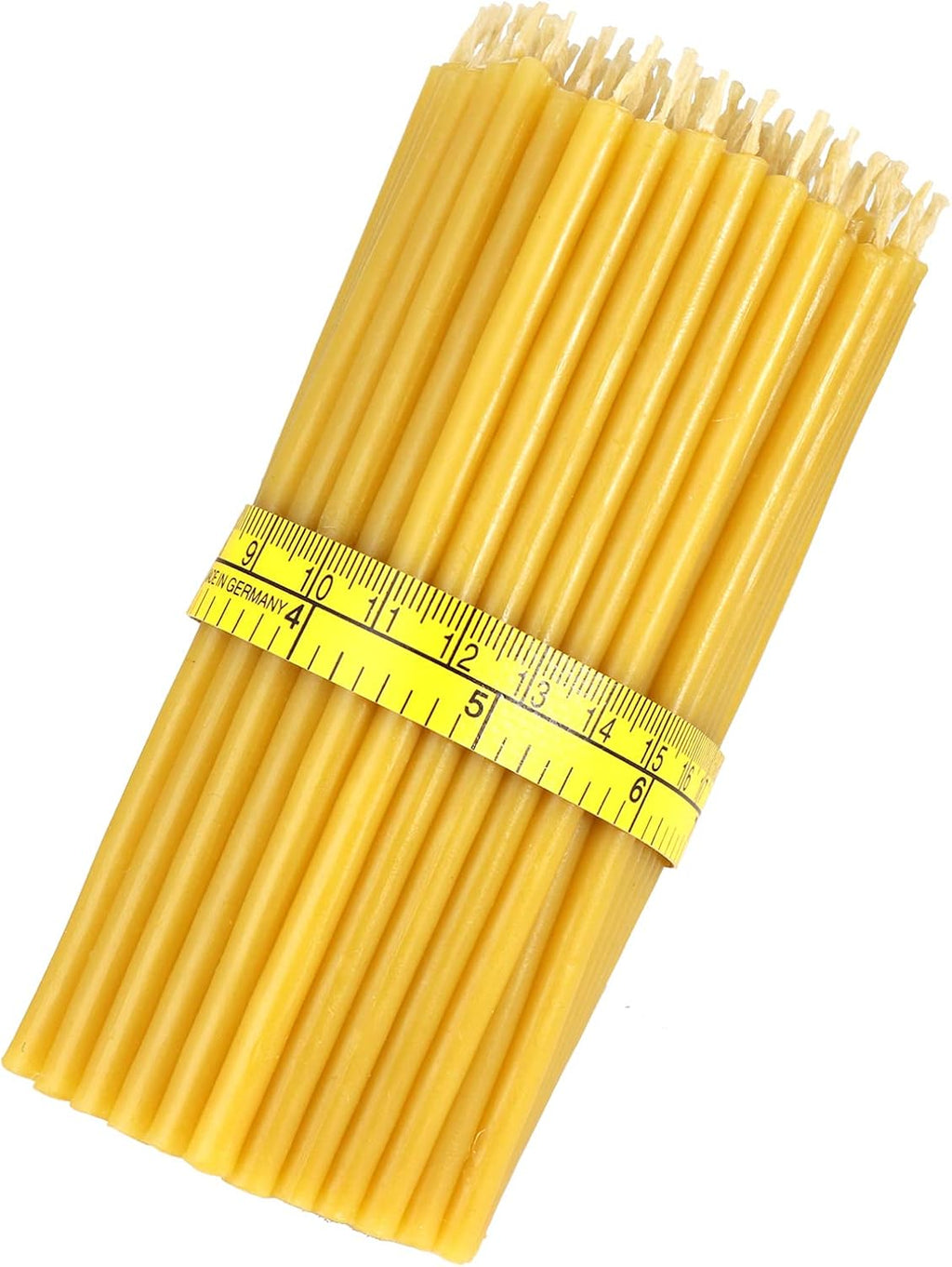NKlaus - Thin Beeswax Ritual Candles - Church Candles Height 14 cm - Altar - Ritual Candles - Church Quality - Yellow Beeswax Candles (Pack of 100 - Approx. 330 g) 36409