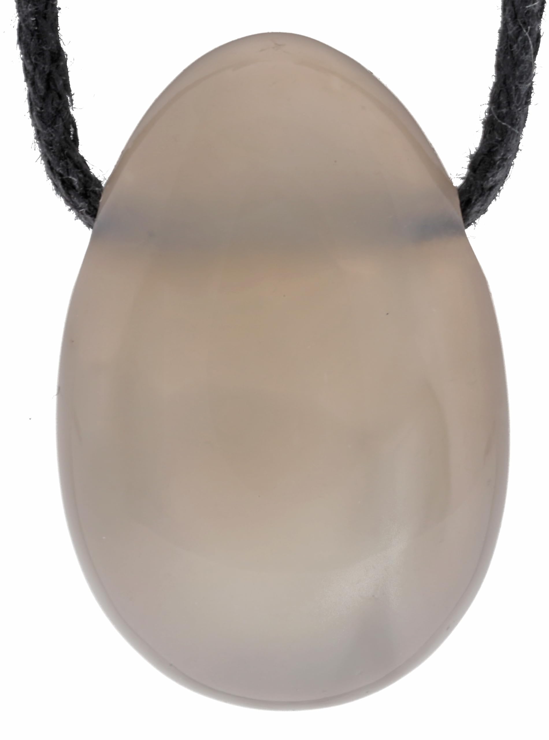Lebensquelle Plus Tropfen Anhänger mit Baumwollband + Edelsteinkarte | Set-Angebot Echter Edelsteinanhänger | Gebohrter Trommelstein Tropfenanhänger