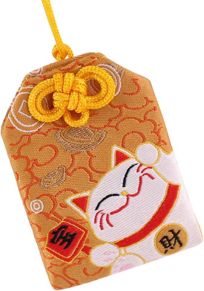 Garneck Japanischen Omamori Reichtum Gute Luck Charms Schrein Glück Amulett für Liebe Bildung Reichtum Gesundheit Gelb