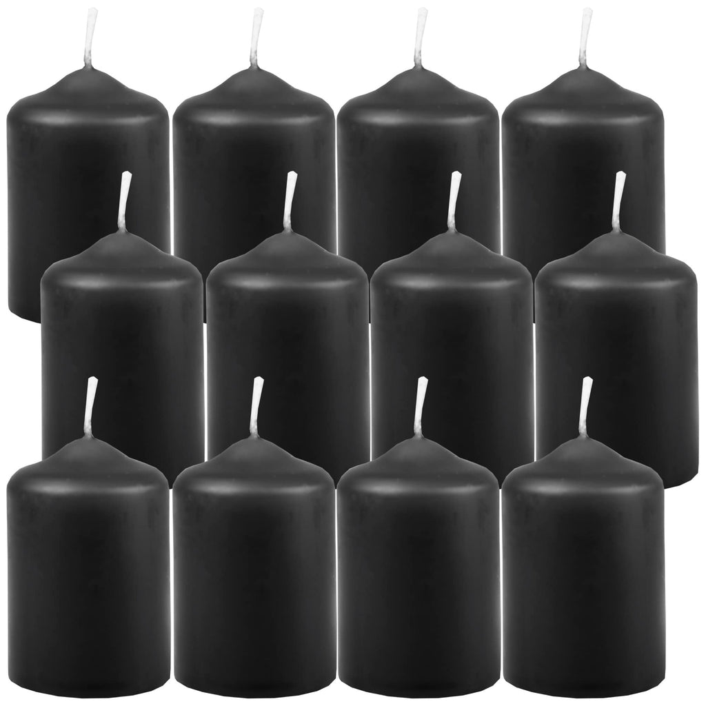 Wachskerzen Stumpenkerzen Braun Ø4cm x 6cm (6 Stück) Teelicht Durchmesser, in vielen Farben - Hergestellt in EU - Kerzen Blockkerzen - Wachs