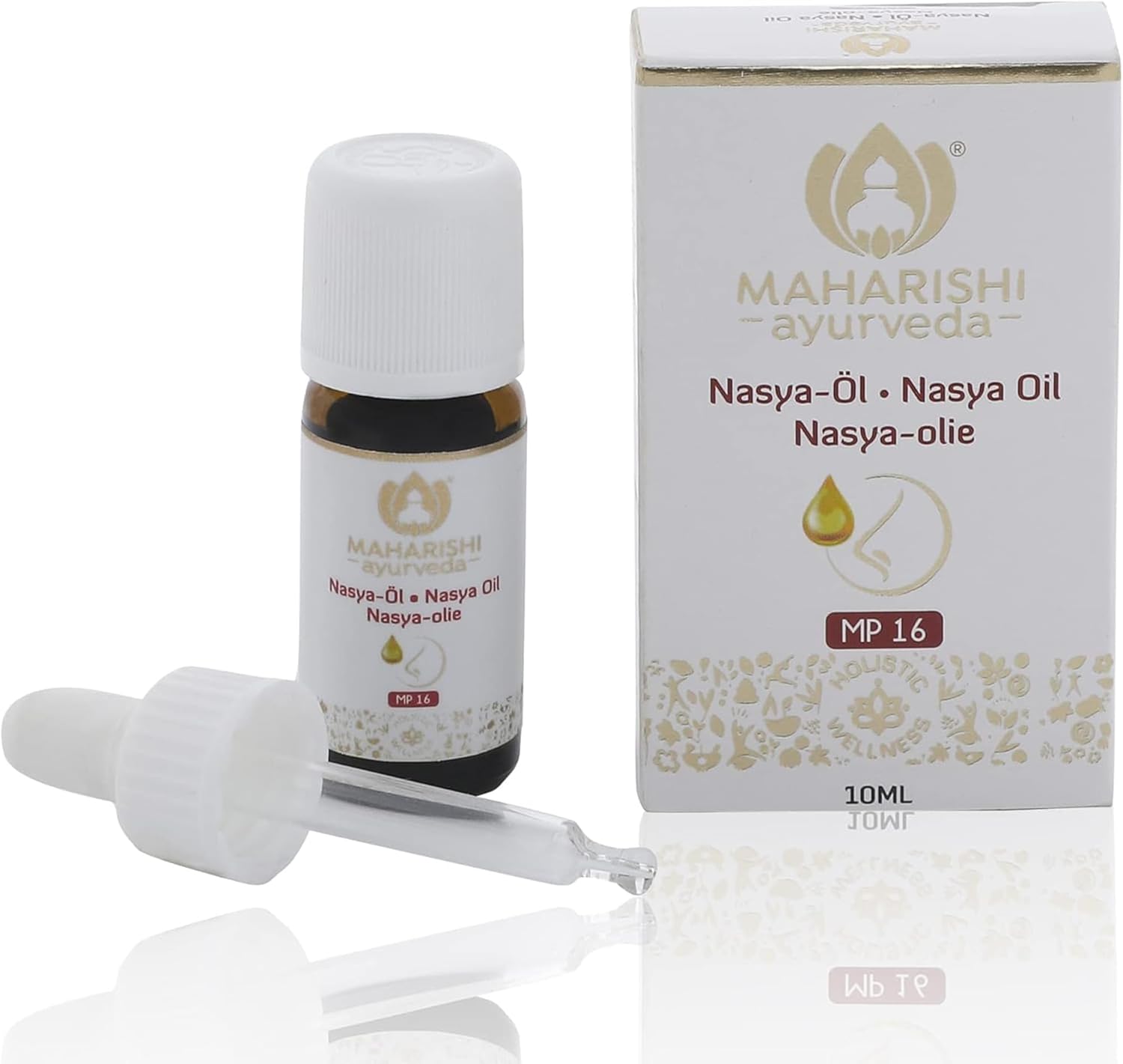 Maharishi Ayurveda Nasya-Öl, 10 ml, Ayurvedisches Nasenöl, Hilft bei trockener Nase, Schutz für die Nasenschleimhaut, Frei von Farbstoffen, Aromen & künstlichen Zusatzstoffen | 1er Pack
