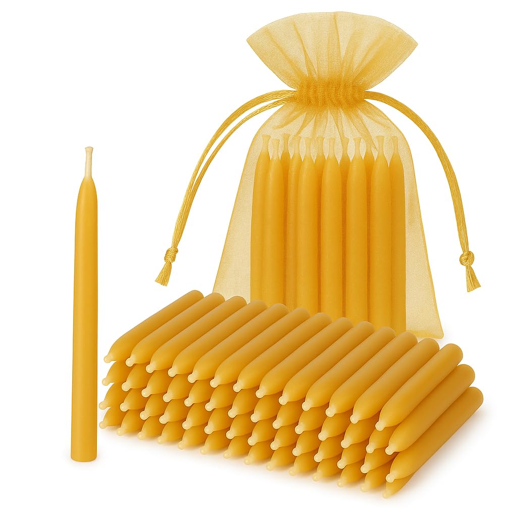 Kline Meditation Beeswax Candle Set 20 Minutes of Relaxation Made in USA