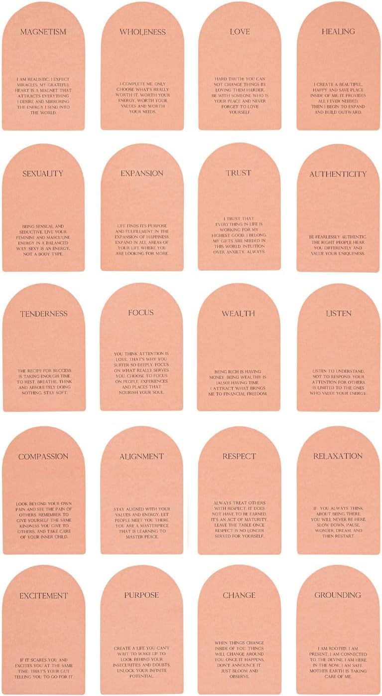 40 Intention & Orakelkarten Affirmationskarten in hochwertiger Leinenbox Achtsamkeit & Selbstreflexion