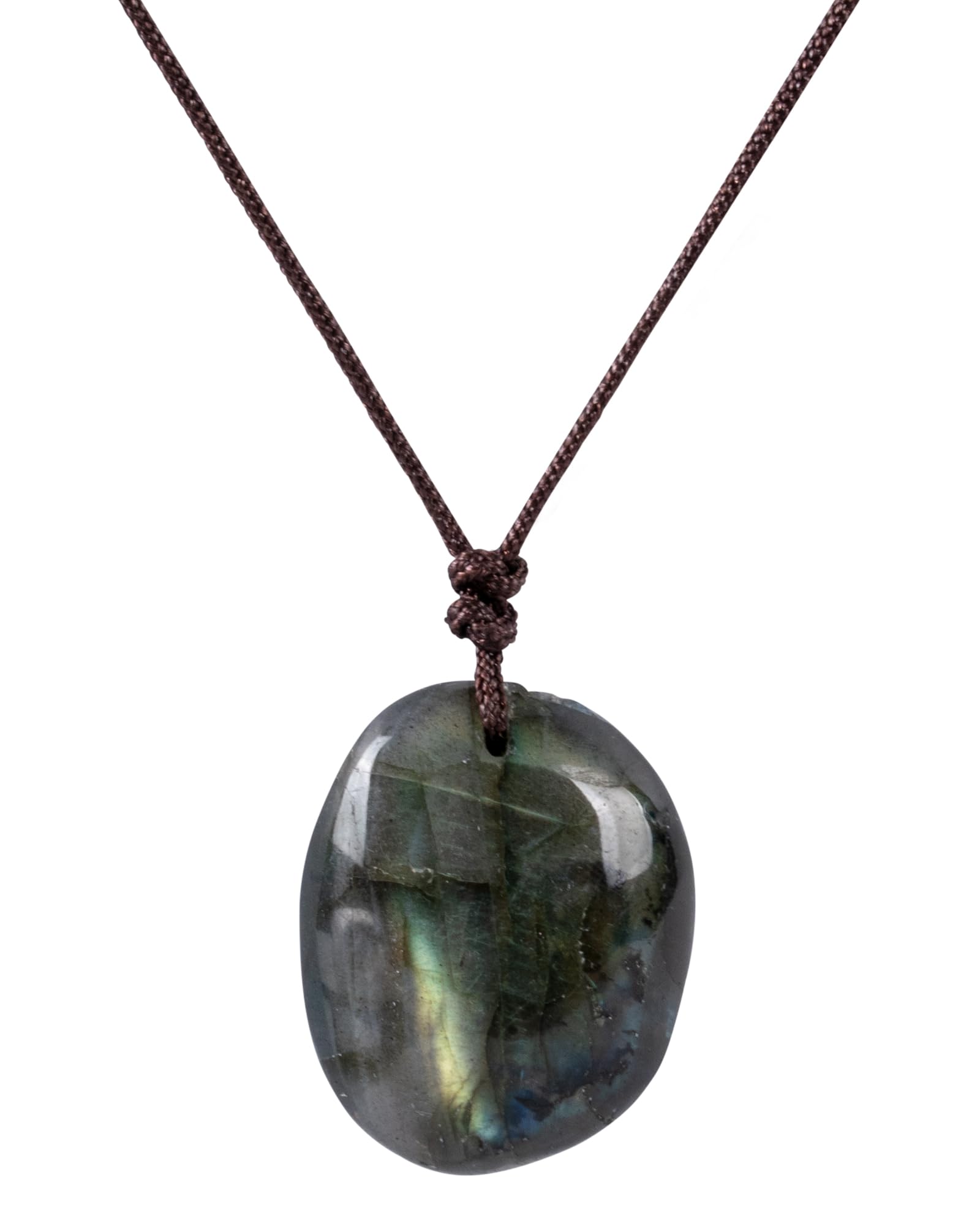 SPDYCESS Natürliche Heilung Kristalle Kette Damen Herz Rund Labradorit Achat Halskette mit Anhänger Reiki Schmuck für Männer Frauen Geschenk