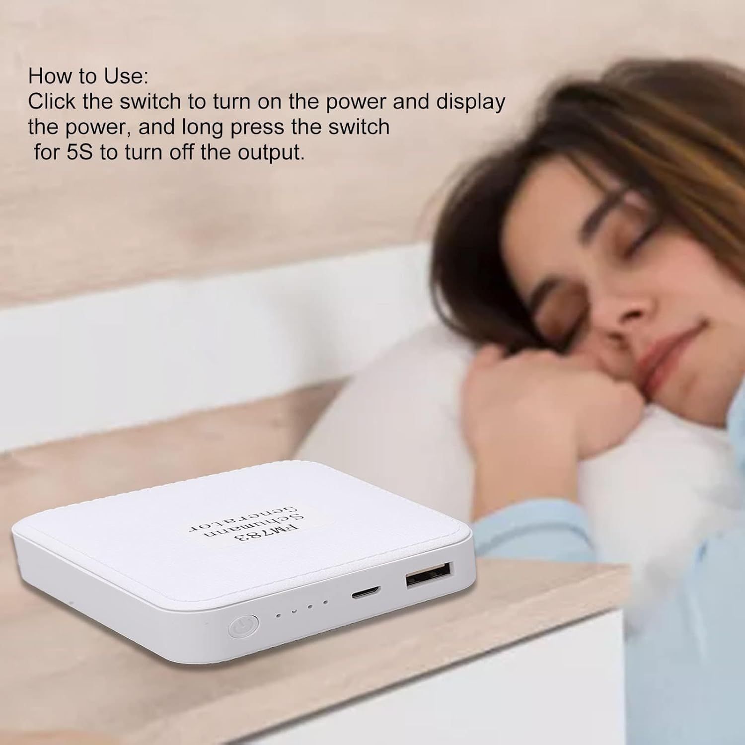 Agatige Schumann Wave Generator, Schumann Resonance Earth Brain, 7.83 Hz, Ultra Low Frequency Pulse Generator, Relaxation Sleep Pulse with USB Cable for Bedroom, Office