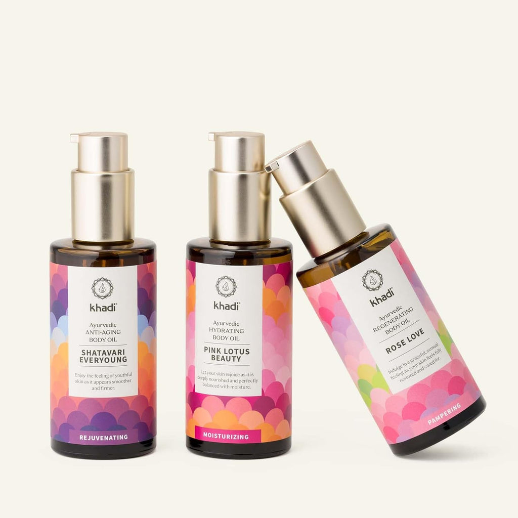 khadi SHATAVARI EVERYOUNG Ayurvedisches Elixier Skin & Soul Oil - Anti-Aging-Öl - strafft & revitalisiert - 100% pflanzlich, natürlich & vegan - 100ml