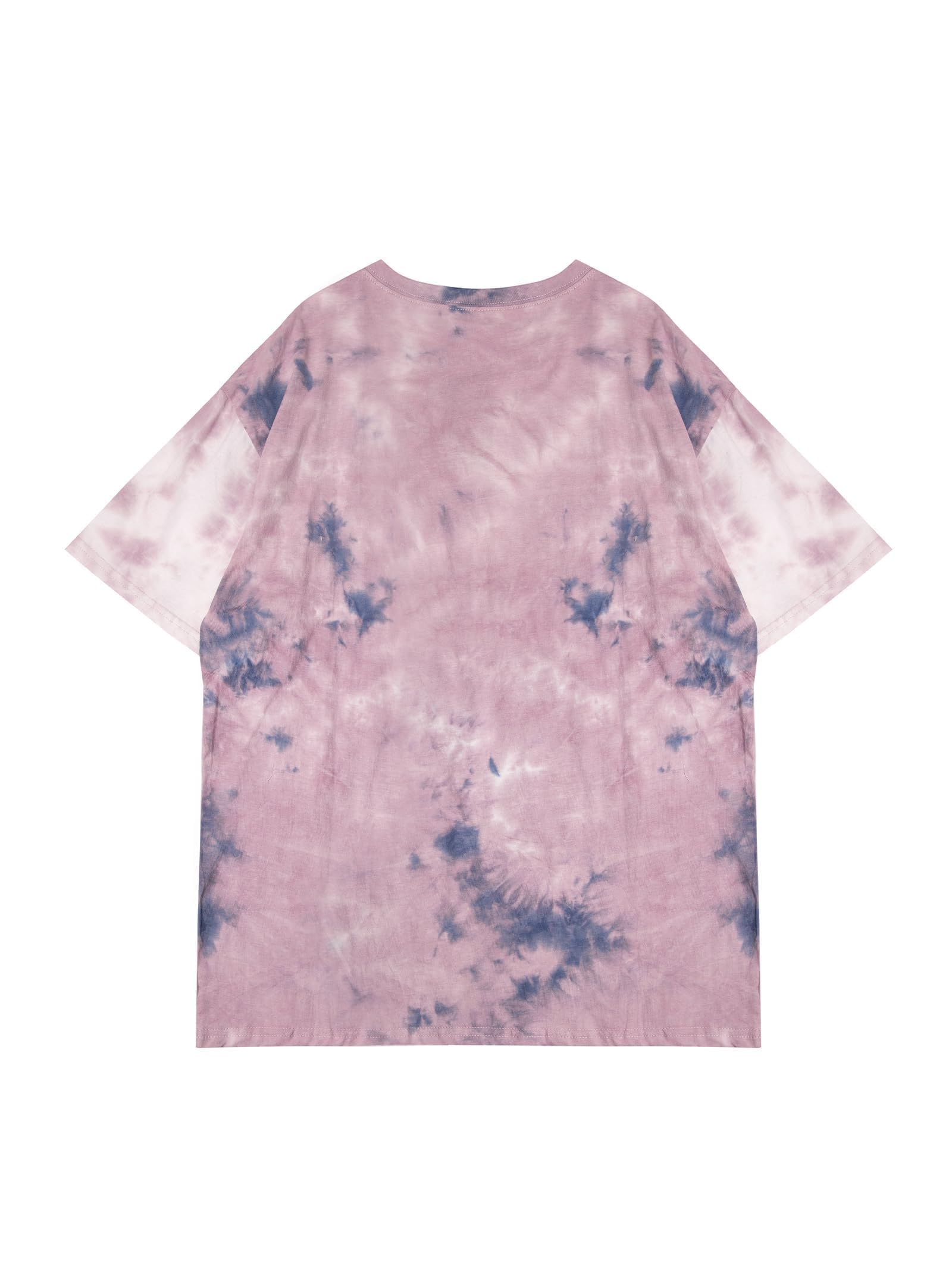 Remidoo Women's Casual Oversized T Shirt Short Sleeve Graphic Tee Letter Tie Dye Shirts