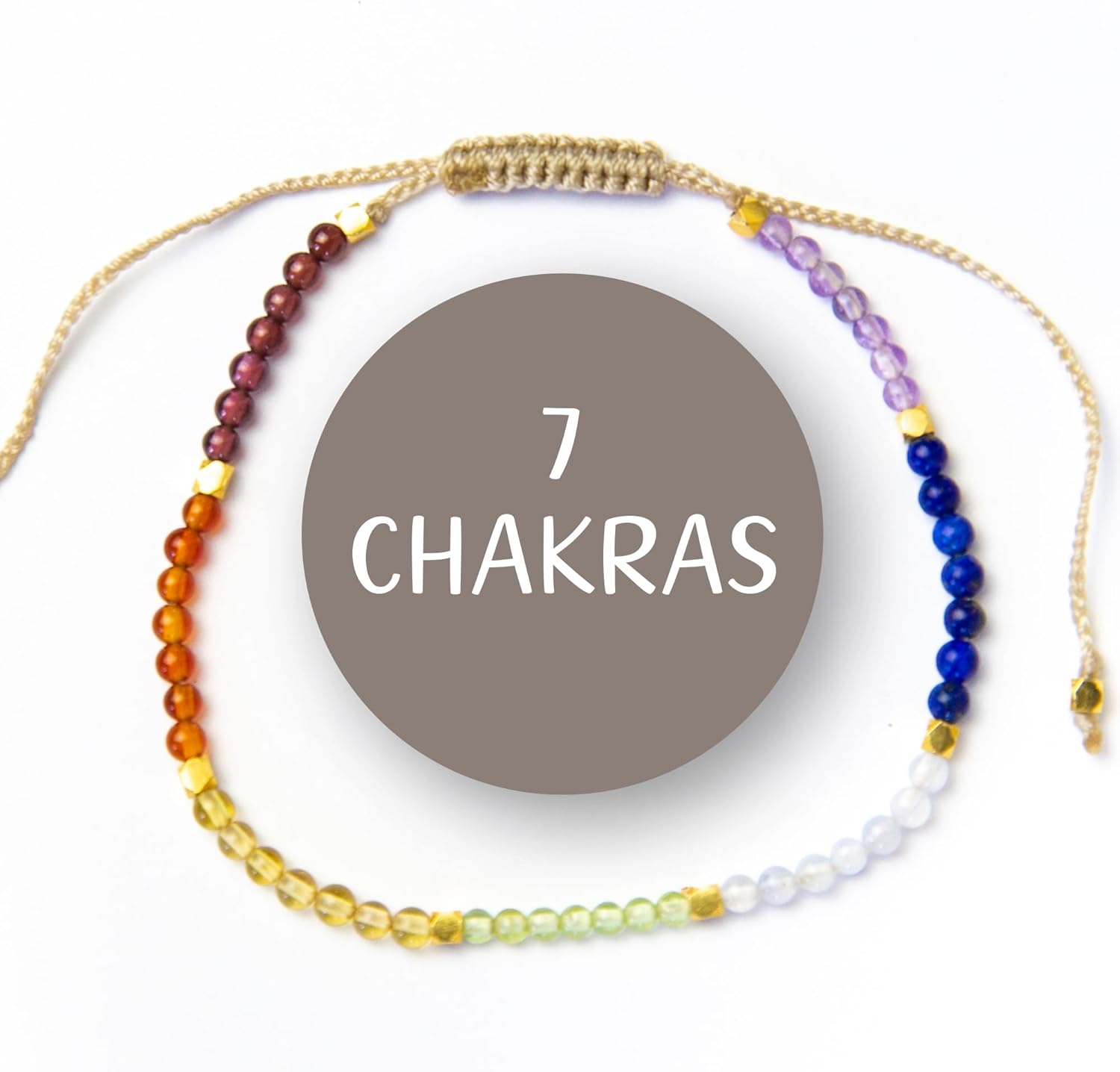 BALIPURA Multi-Chakra Armband für Frauen - Heilkristall & Naturstein Schmuck - Personalisierte Geschenke für Frauen mit winzigen 2mm Perlen in 925er Sterling Silber