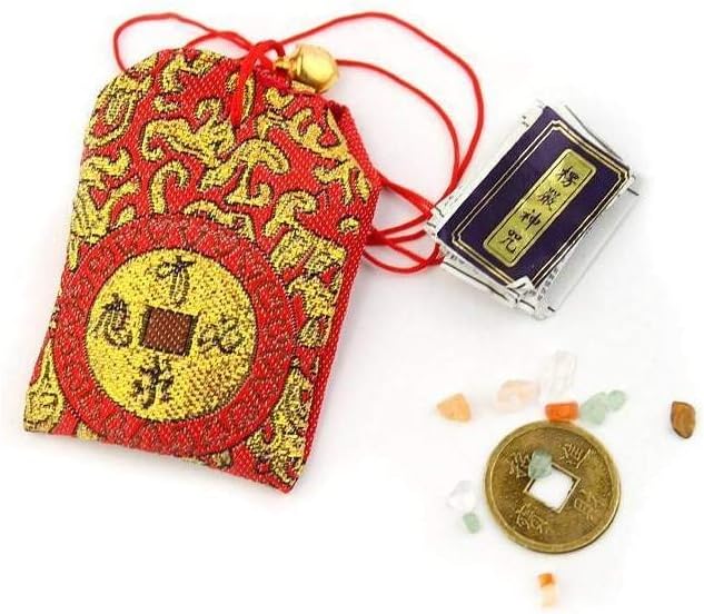 lachineuse Taoist Talisman - Special Wish Fulfillment - Tao Traditions - Fabric Lucky Charm - 6 x 4 cm - Red - For Students - Asian Gift Idea