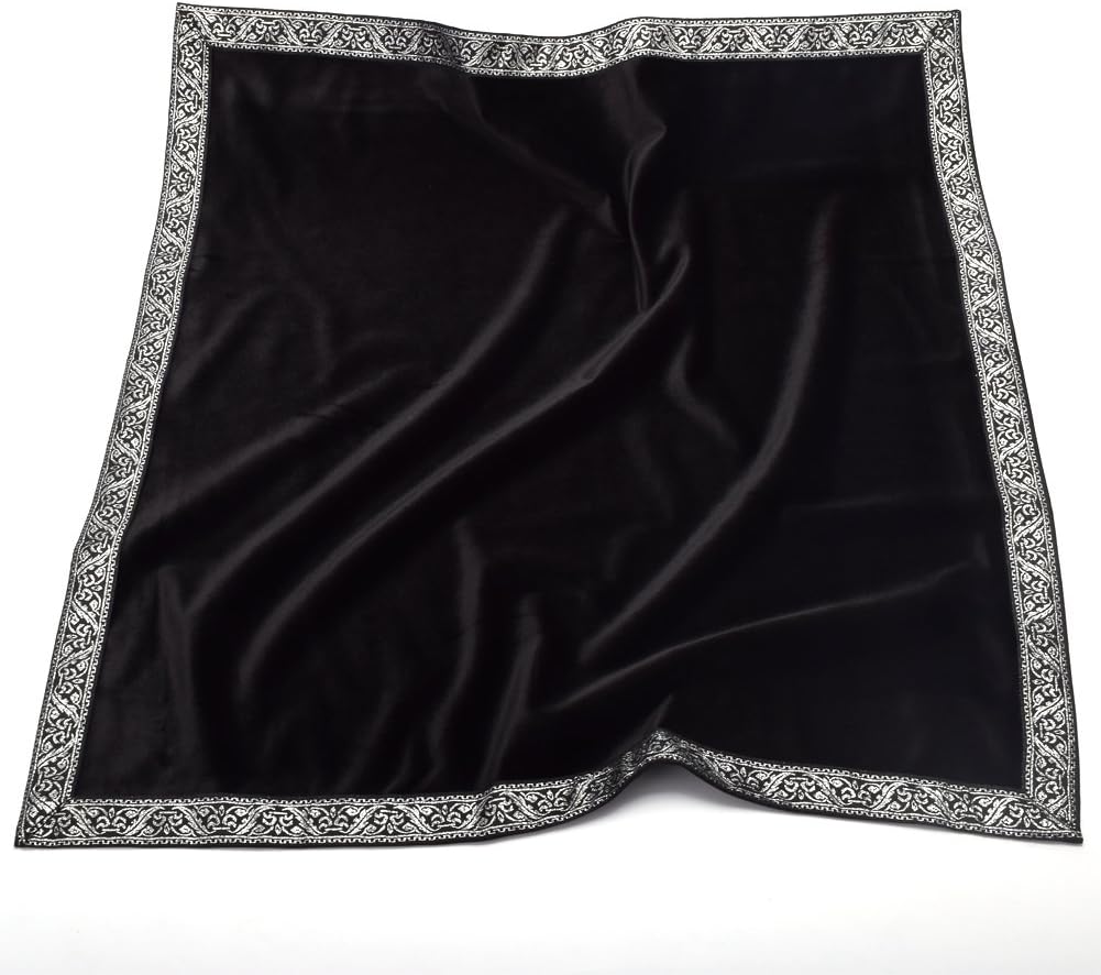 BLESSUME Tarot Tischdecke Altar Tarot Tuch (Schwarz)