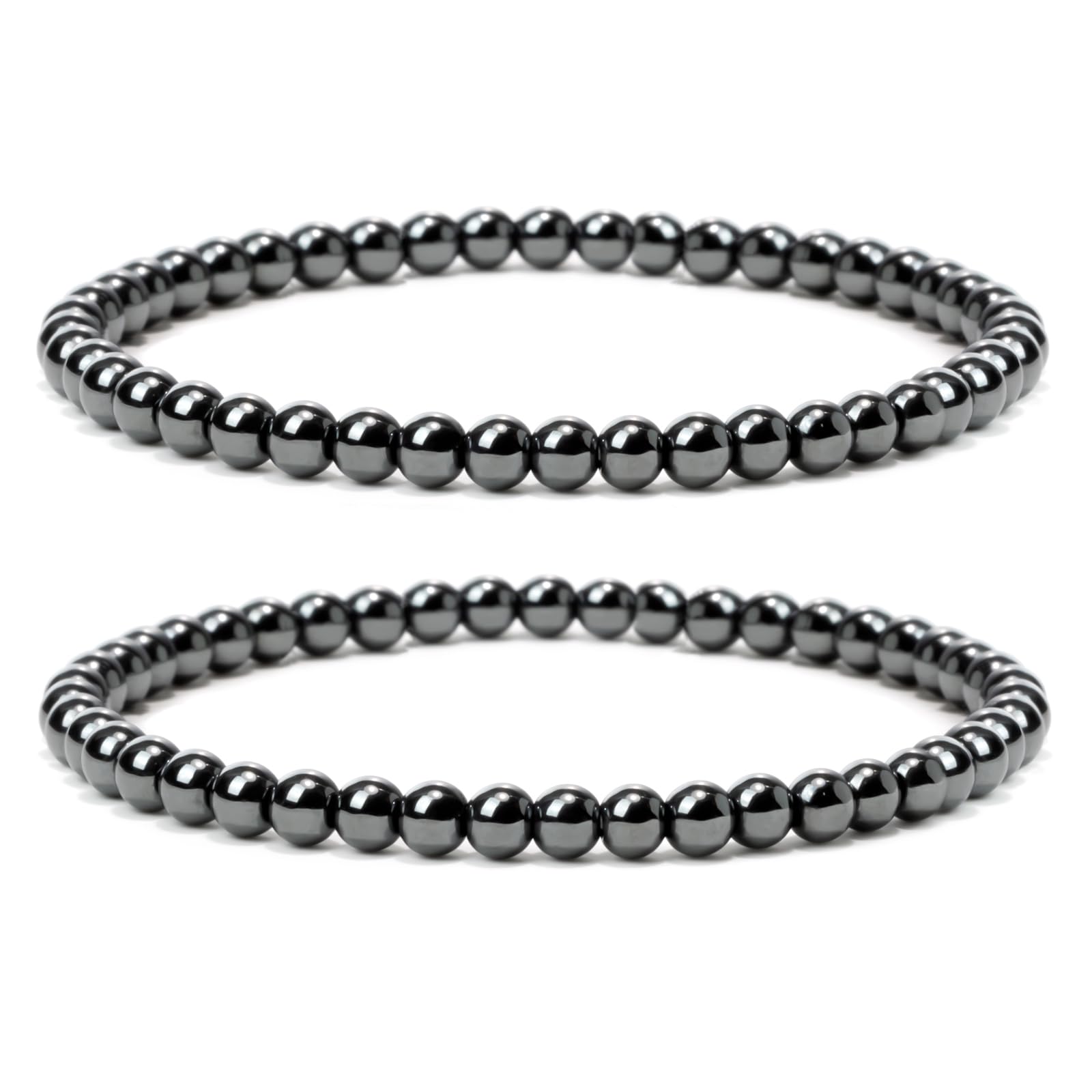 4 mm Stretch Bracelet Made of Real Natural Stone Beads, Healing Stone Bracelet, Yoga Bracelet for Women, Men, Lucky Bracelet, Friendship Bracelet, Replacement Beads Included