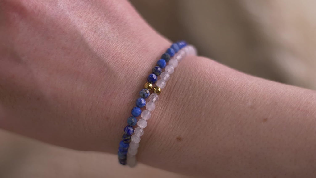 BERGERLIN Echtes Naturstein Perlenarmband - Naturstein geprüft in Deutschland, mit 925 Sterling Silberperle oder vergoldeter Perle - Mit Verschluss und Echtheitszertifikat, für Damen und Herren