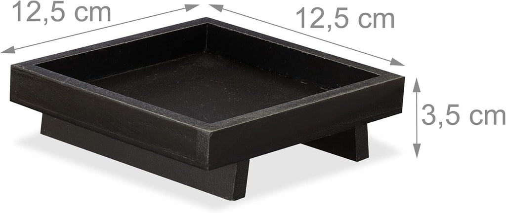 Relaxdays Zen Garten, mit Buddha, Steinen, Sand, Räucherstäbchen & Teelichthalter, Entspannung, Feng Shui Deko, schwarz