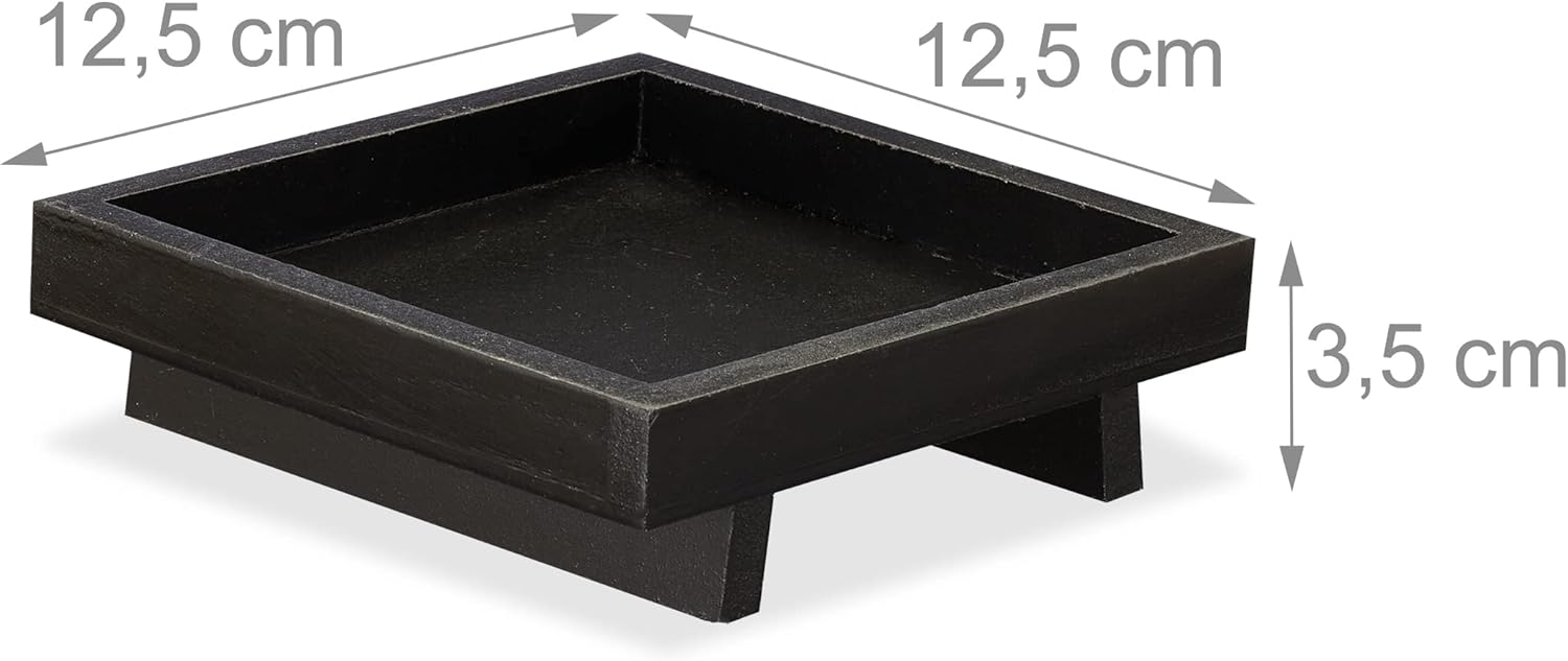 Relaxdays Zen Garten, mit Buddha, Steinen, Sand, Räucherstäbchen & Teelichthalter, Entspannung, Feng Shui Deko, schwarz