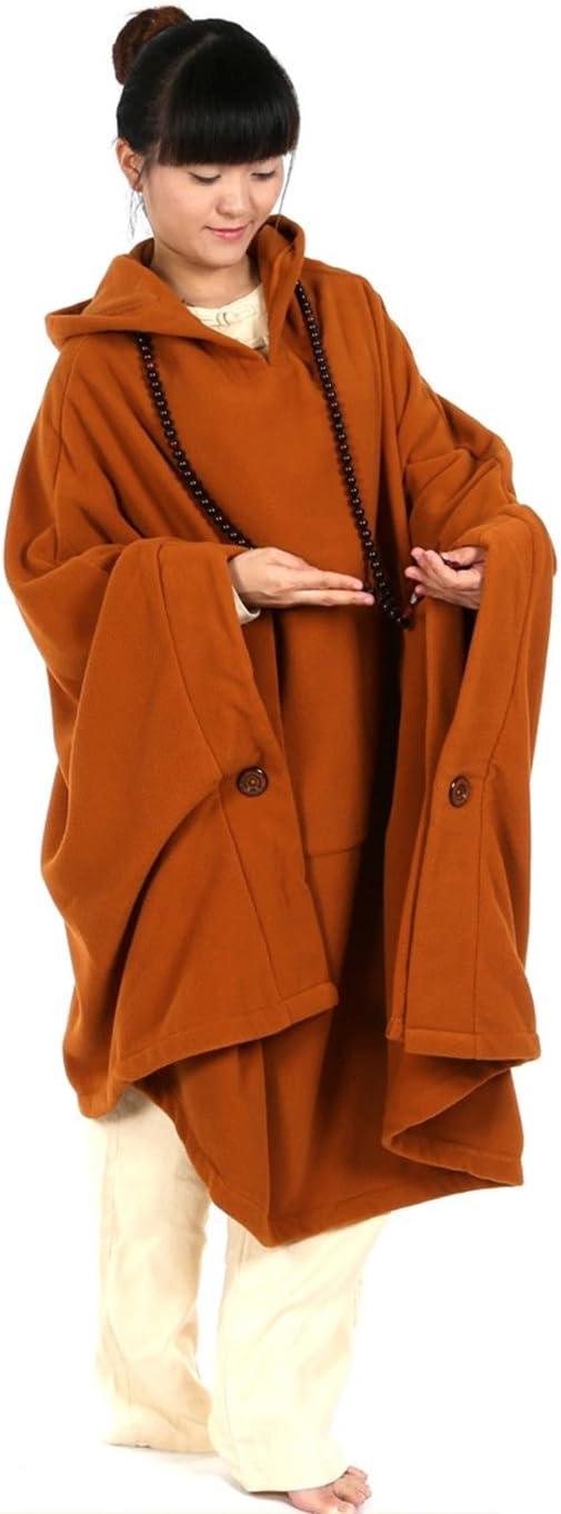 KATUO Meditation Buddhist Hooded Cloak Coat Women Men Outfit Oversize Coat