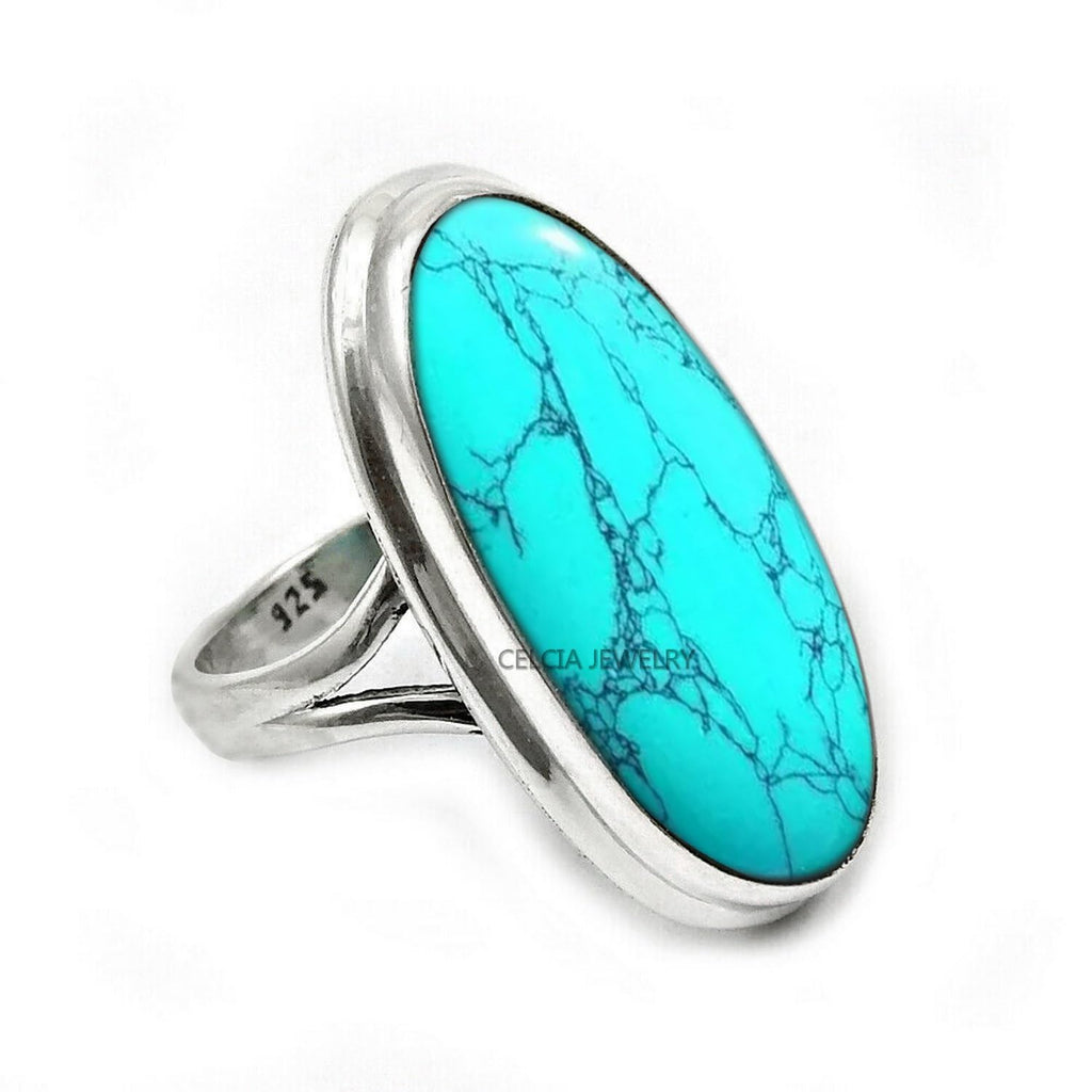 Large Oval Gemstone Handmade Jewellery, 925 Sterling Silver Tribal Ring, Engagement Gifts for Couples, Birthday Gifts for Men, Fathers Day Gifts, Promise Ring, Men's Gifts (Size 7.5, Charoite)