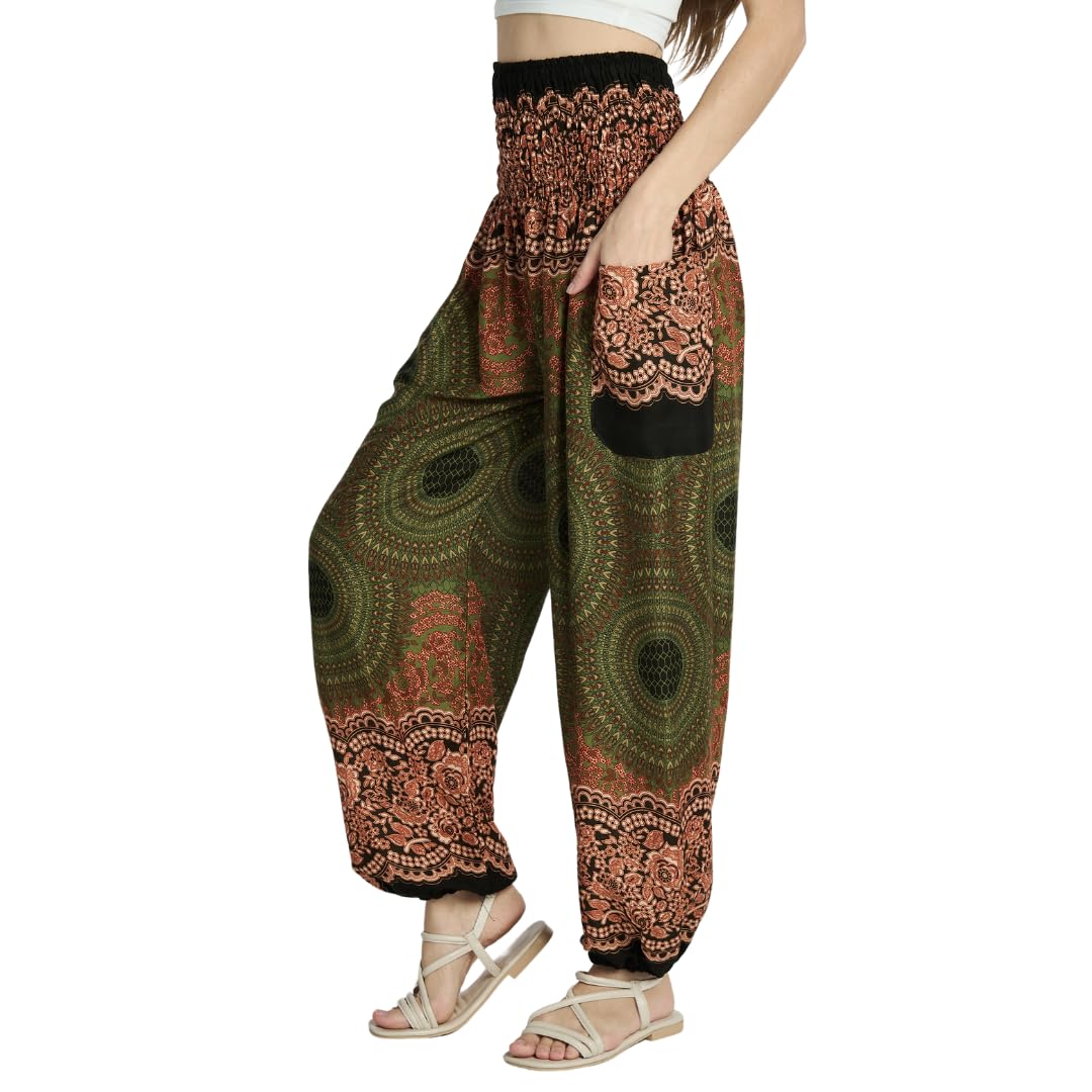 Tranquil Threads High-Waisted Boho Harem Yoga Pants for Women
