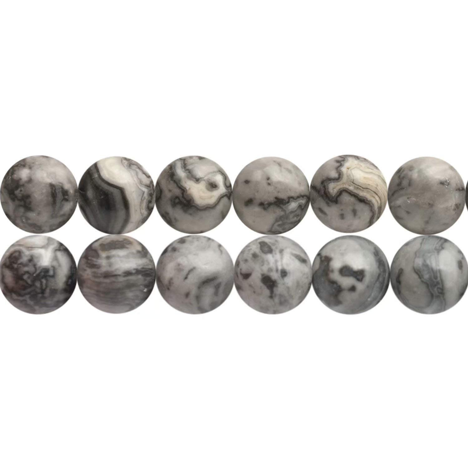 Natural Semi-Precious Stones Beads for Threading 38 cm String Round 4 6 8 10 12 mm