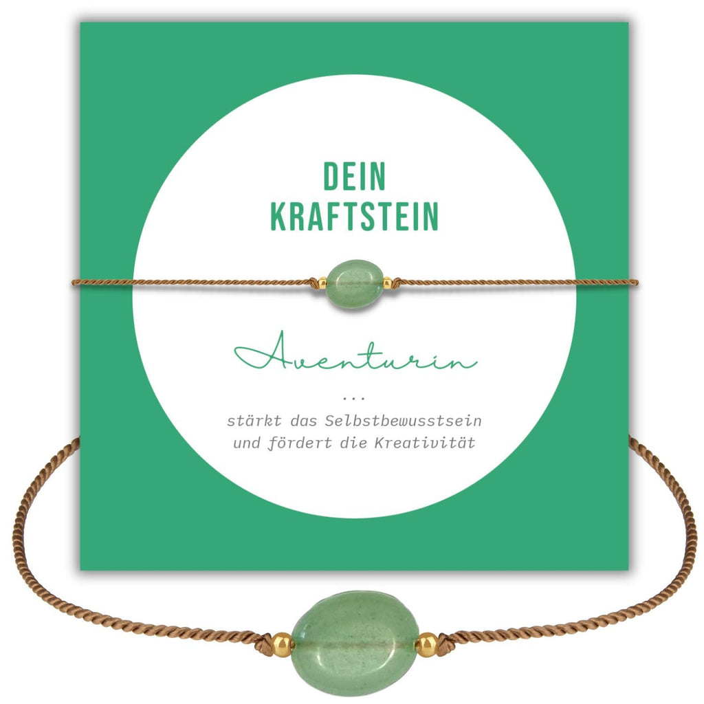 happymaker - Rosenquarz Armband Damen, handgemacht in Deutschland, Edelstein Armband rosa mit vergoldeten Perlen, Geschenkverpackung als Kraftgeber Geschenk für Frauen und Mädchen