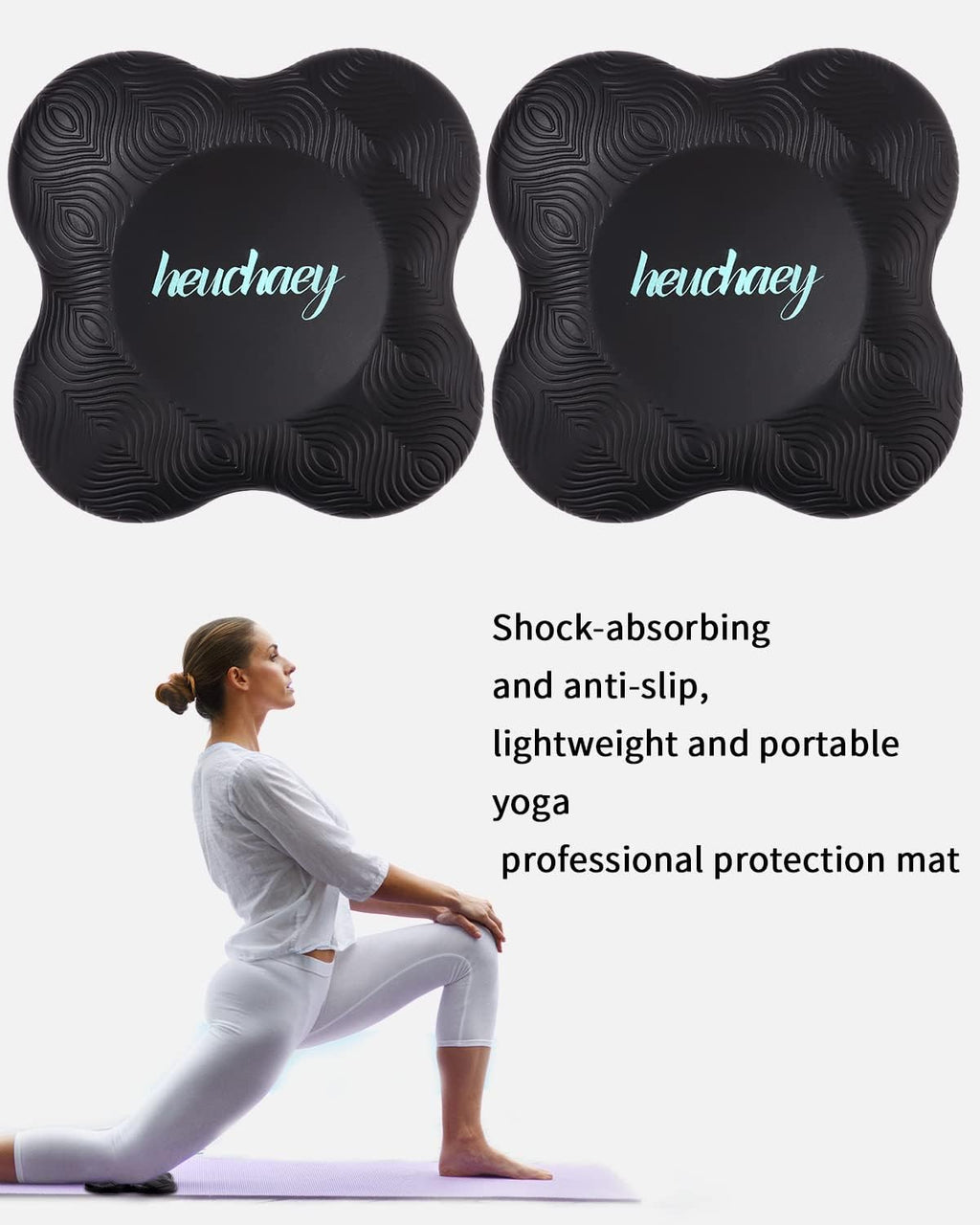 heuchaey Kniekissen Yoga 2 STK,Yoga-Knie-Pad,rutschfest Yoga Knie Padmatte,geeignet für Yoga 20 * 20cm,Pilates,Sport,Unterstützung für Knie,Handgelenke,Knöchel,Verschleißfesteschützt die Knie