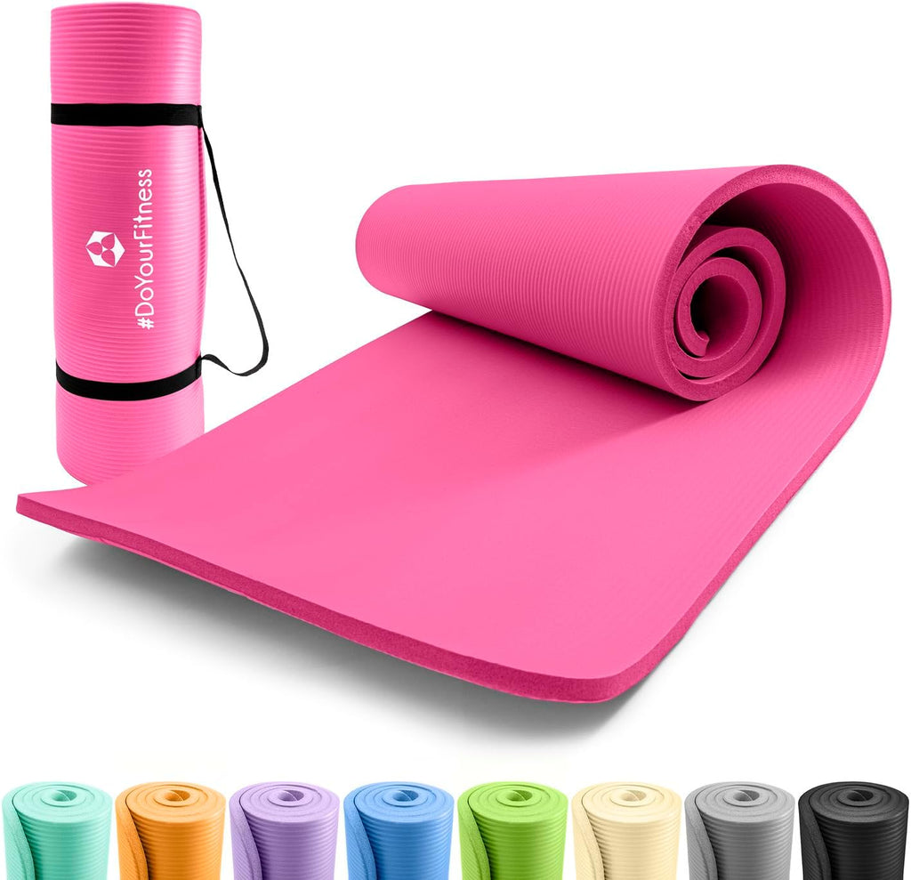 #DoYourFitness Yoga Mat Non-Slip. For Beginners and Advanced Users. Thickness from 0.8 cm to 2 cm. Joint-friendly Gymnastics Mat. 183 cm x 61 cm or XXL 190 cm x 100 cm (Suitable for Indoor/Outdoor)