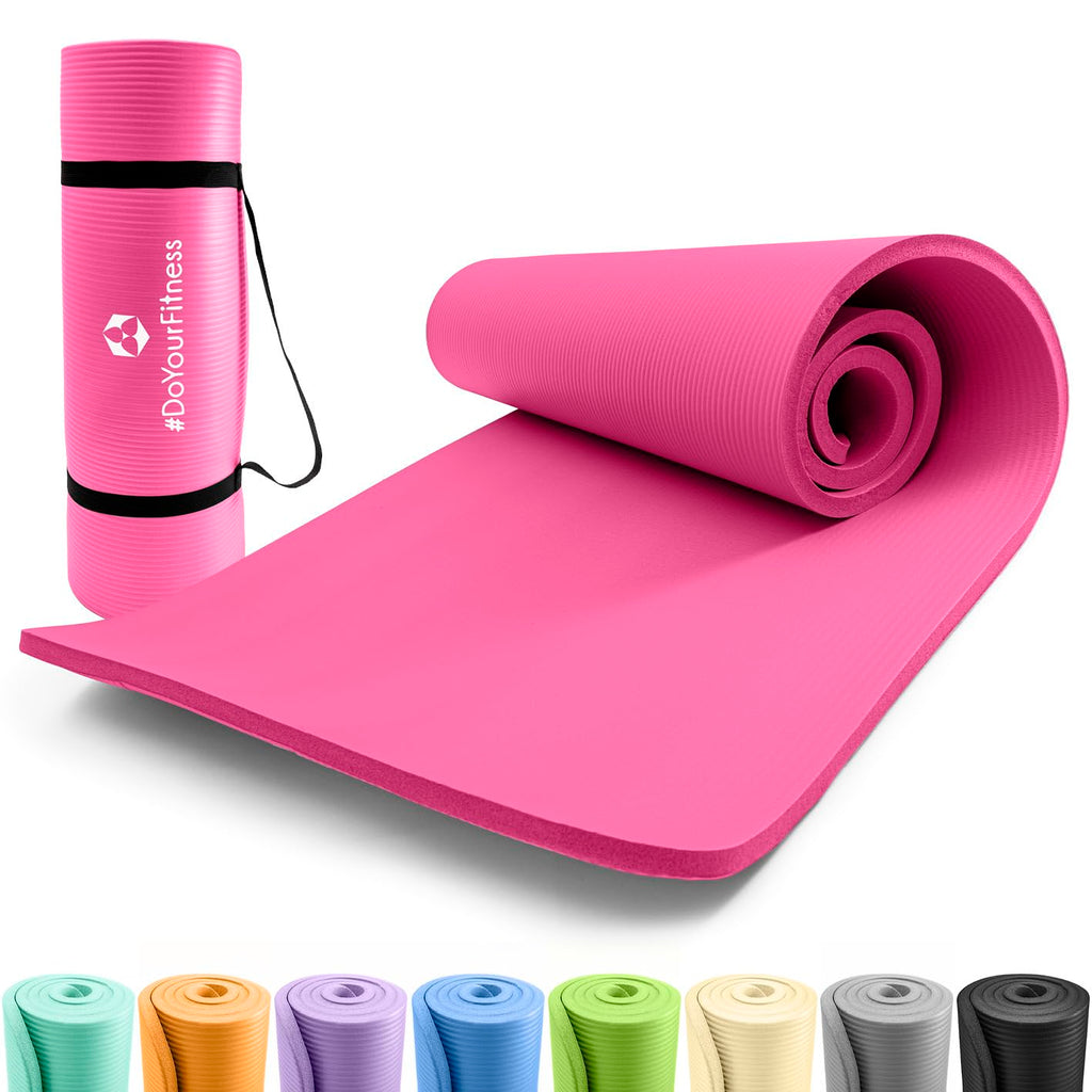 #DoYourFitness Yoga Mat Non-Slip. For Beginners and Advanced Users. Thickness from 0.8 cm to 2 cm. Joint-friendly Gymnastics Mat. 183 cm x 61 cm or XXL 190 cm x 100 cm (Suitable for Indoor/Outdoor)