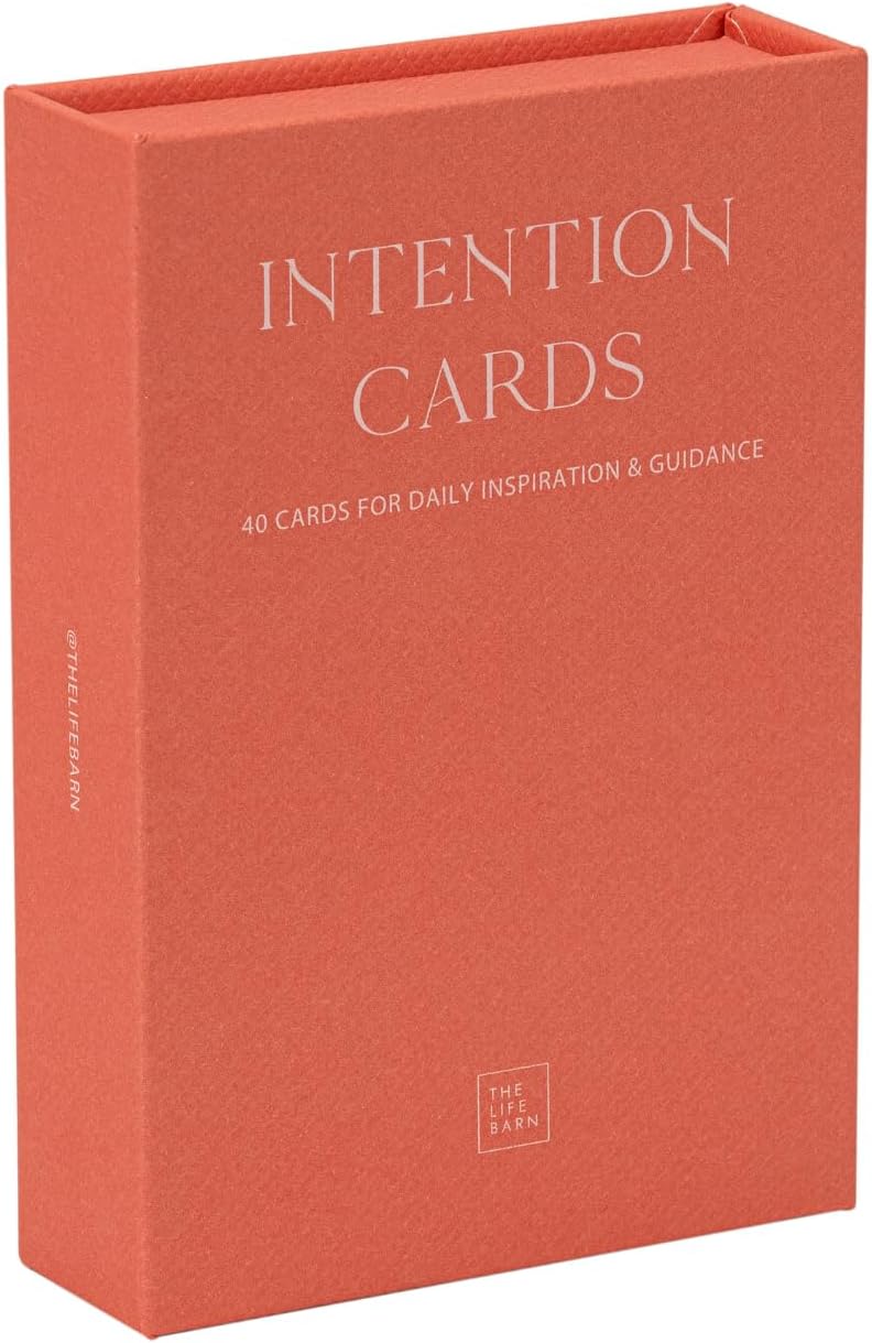 40 Intention & Orakelkarten Affirmationskarten in hochwertiger Leinenbox Achtsamkeit & Selbstreflexion