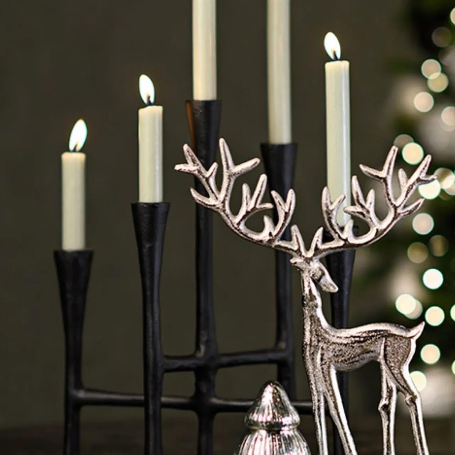 10 Bunte Spitzkerzen durchgefärbt 100x22mm | RAL Stabkerzen mit 8h+ Brenndauer | Ohne Tropfen & Rußen | Tafelkerzen für Leuchter | Made in Germany (Pastellblau)