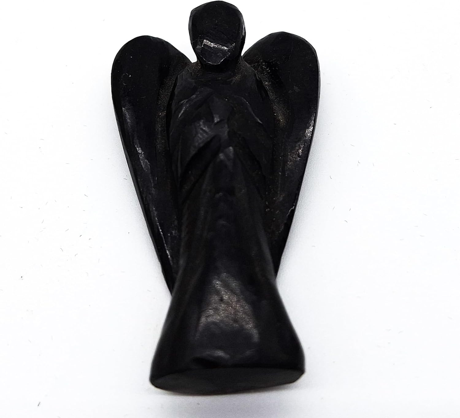 Guardian Angel Black Tourmaline Gemstone 5 cm Lucky Charm Healing Stone in Jewellery Box Protection Energy Happiness