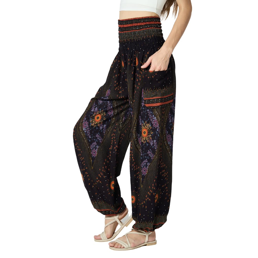 Tranquil Threads High-Waisted Boho Harem Yoga Pants for Women