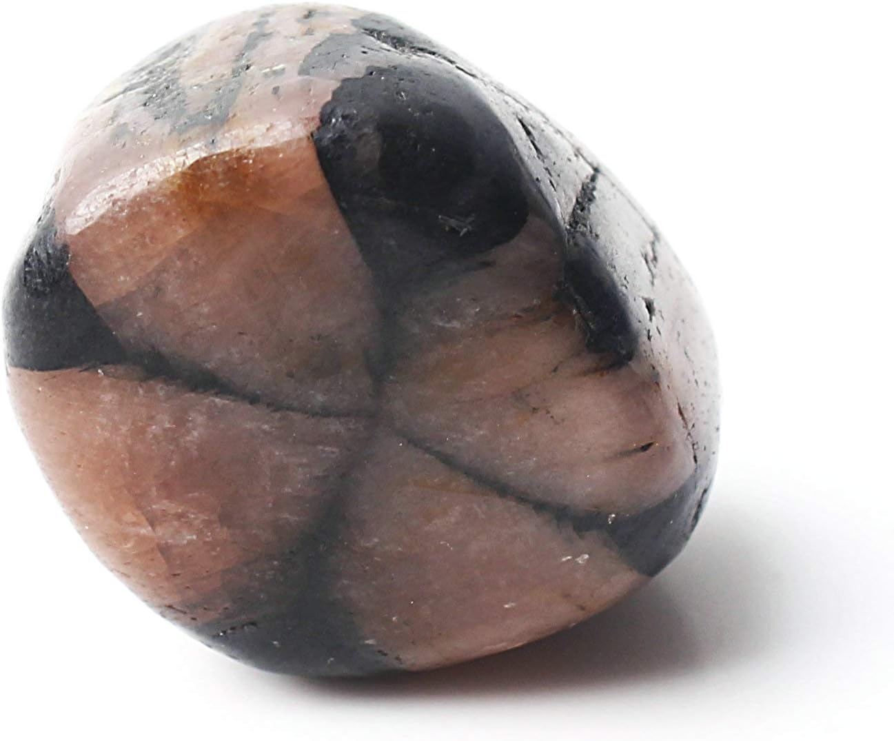 NUJA 1 Piece Natural Chiastolite Polished Stone Cross Stone Andalusite Crystal Pendant Hand Palm Stone Healing Gift