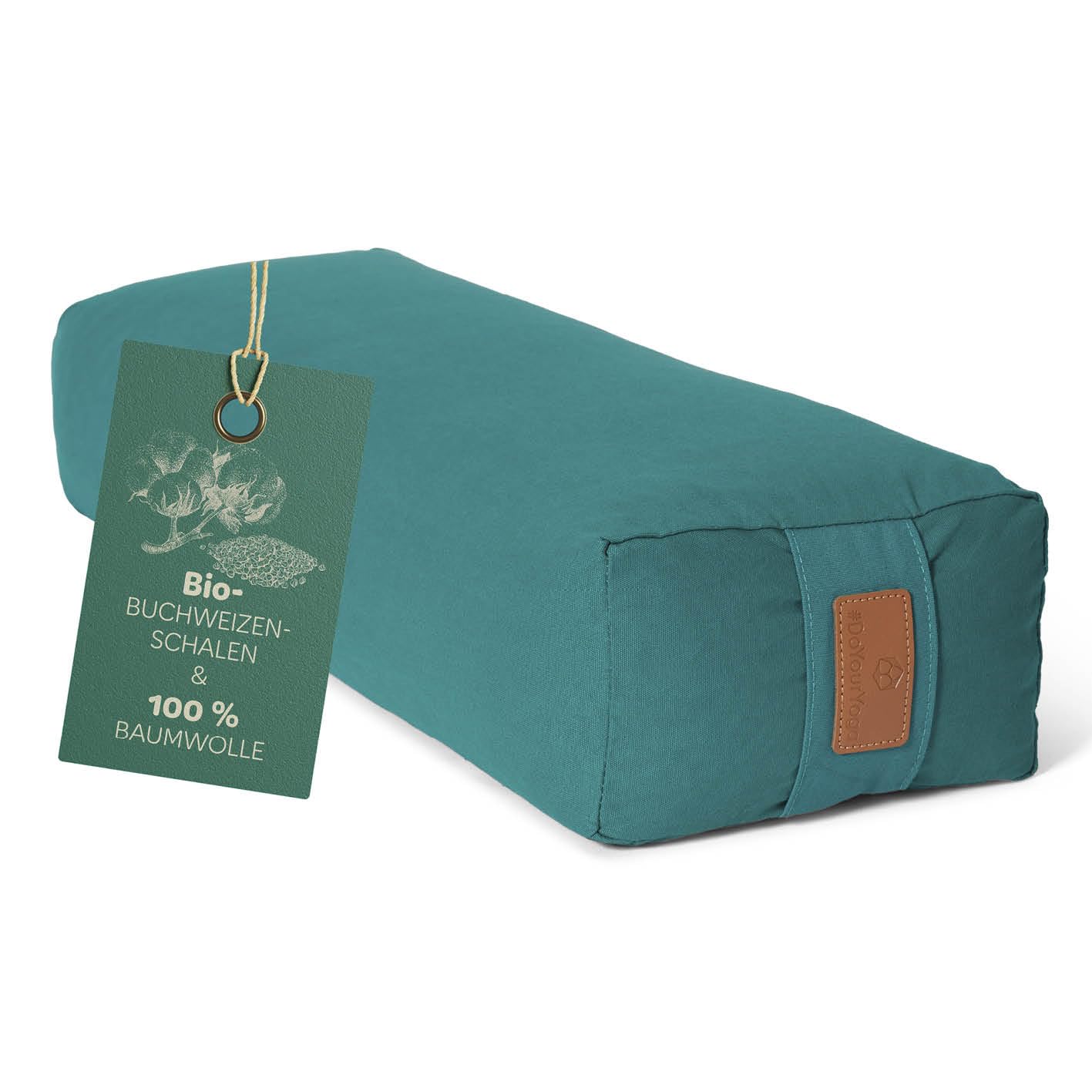 #DoYourYoga Yogabolster »Paravati« 67cm x 13cm | Gefüllt mit Bio-Dinkelspelz (KBA) oder Bio-Buchweizenschalen (KBA) | Yogakissen mit waschbarem Bezug | Sitzkissen & Zafukissen für Yin Yoga