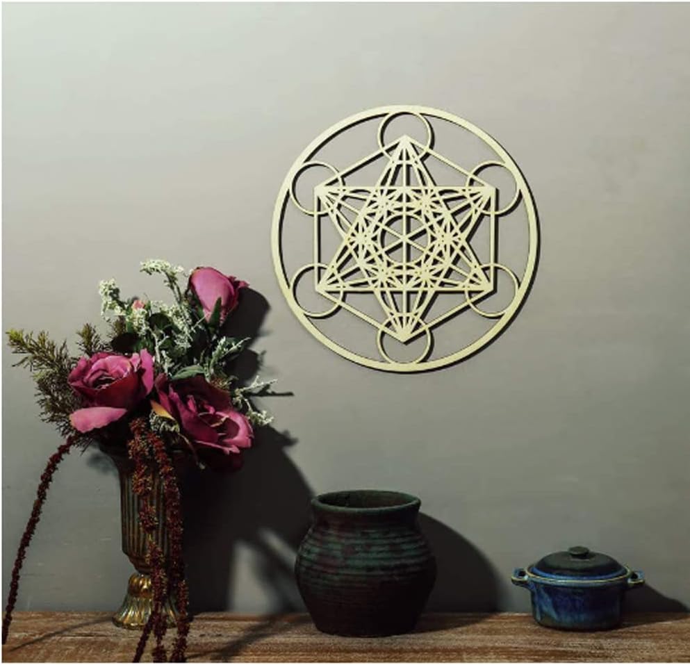 Tiamu 3Pcs Boho Wanddeko, Heilige Geometrie Wandskulptur, Mandala Chakra Wandbild, Minimalistische Wandkunst, Des Lebens Wandkunst, Yoga Meditationsraum Buddha Harmonisches Wanddeko (30cm)