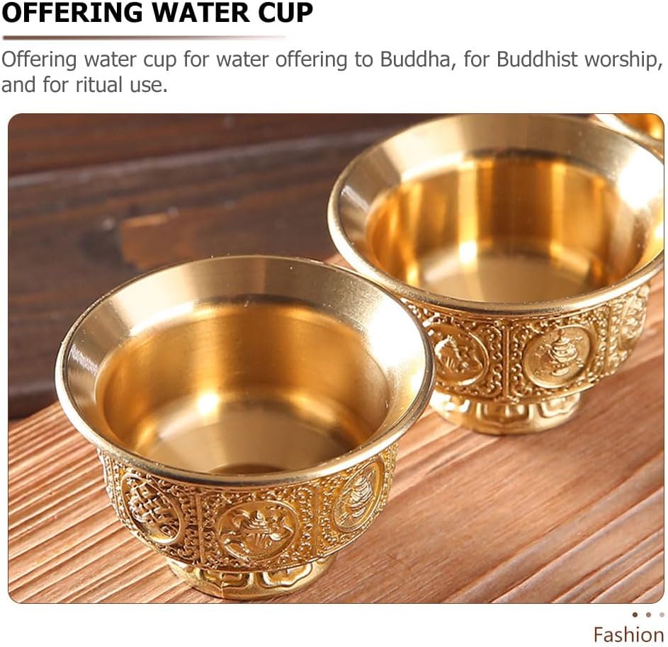 Wasserbecher Weihwasser-altarschale Buddhistische Wasserschale Buddhistische Wasseropferschale Tibetischer Kerzenhalter Behälter Für Religiöse Opfergaben Kupfer Mini Gerät