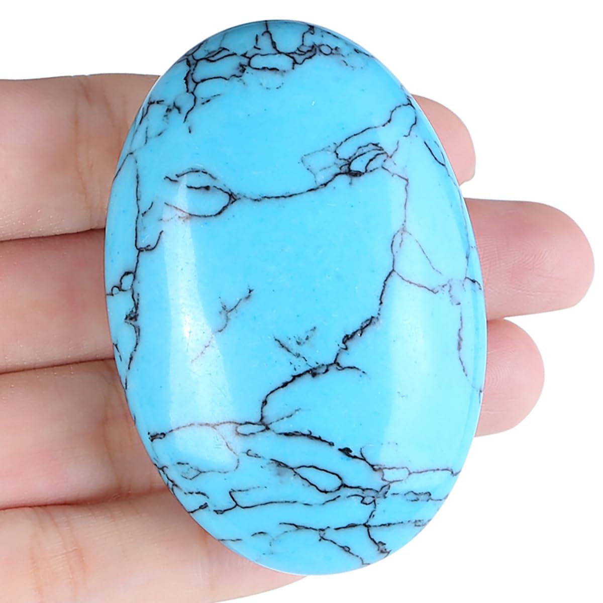 XIANNVXI 2.4 Inch Large Crystals Moonstone Gemstones Worry Stones Natural Labradorite Polished Oval Palm Bag Stone Healing Crystal Energy Stone Spiritual Gifts 1 Piece