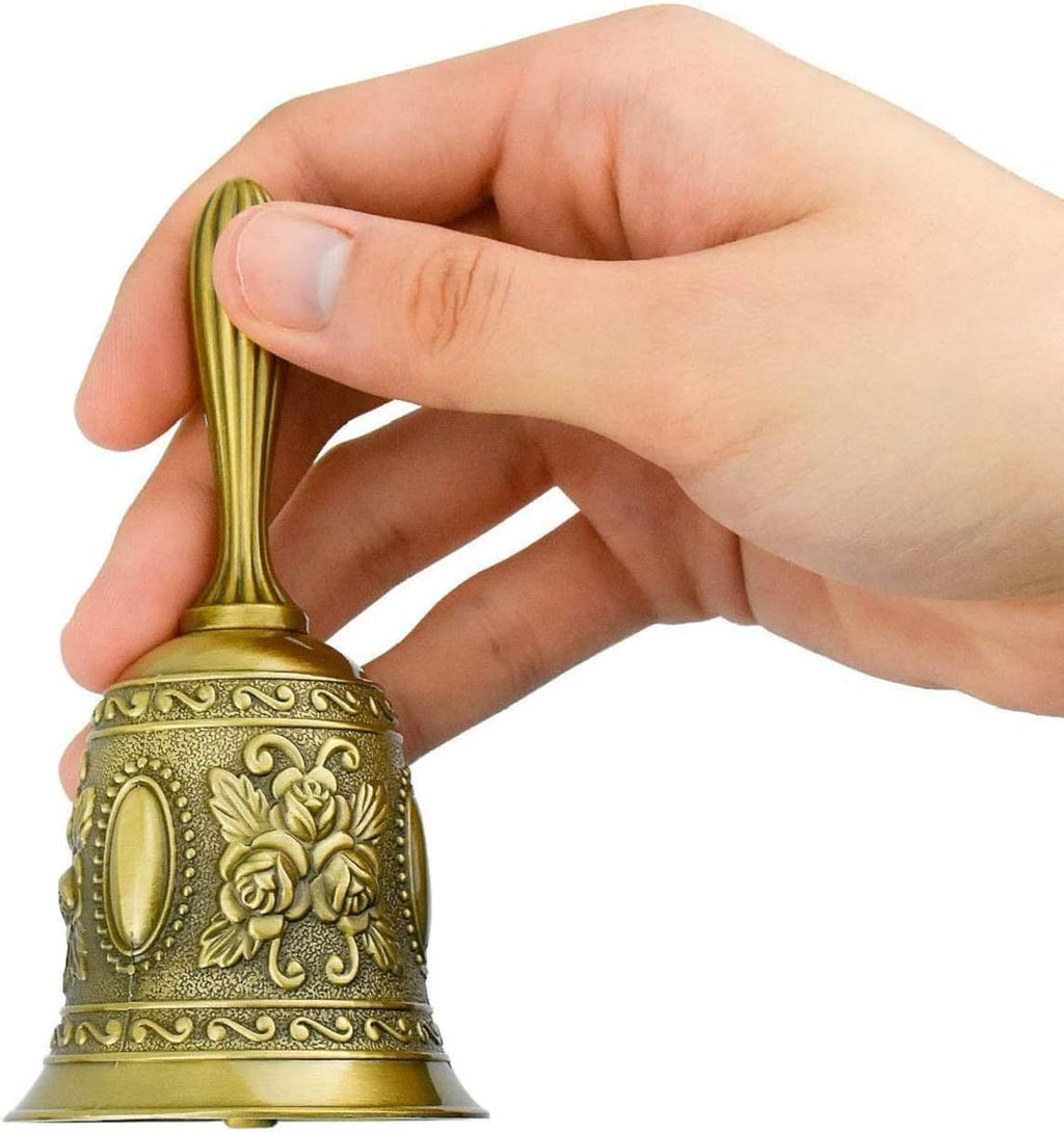 Handglocke Hand Glocke Hand Tischglocke Resturant Service Glocke Handklingel für Weihnachtsdekorationen Hochzeit Abendessen Schule