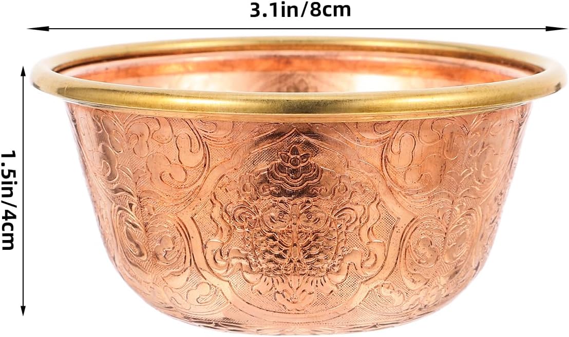 TOPBATHY Mug Offer Storage Bowl Decoration Copper Bowl Small Altar Bowl Home Bowl Decorative Bowl Sacrificial Device Prop Sacrifice Altar Bowls Altar Jewellery Brass