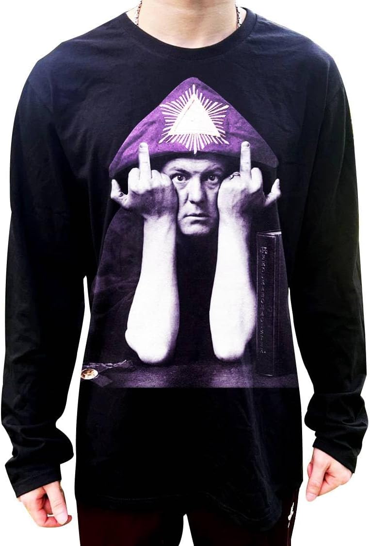 Aleister Crowley Black Sweater Long-Sleeve Shirt 666 Book of the Law Magick