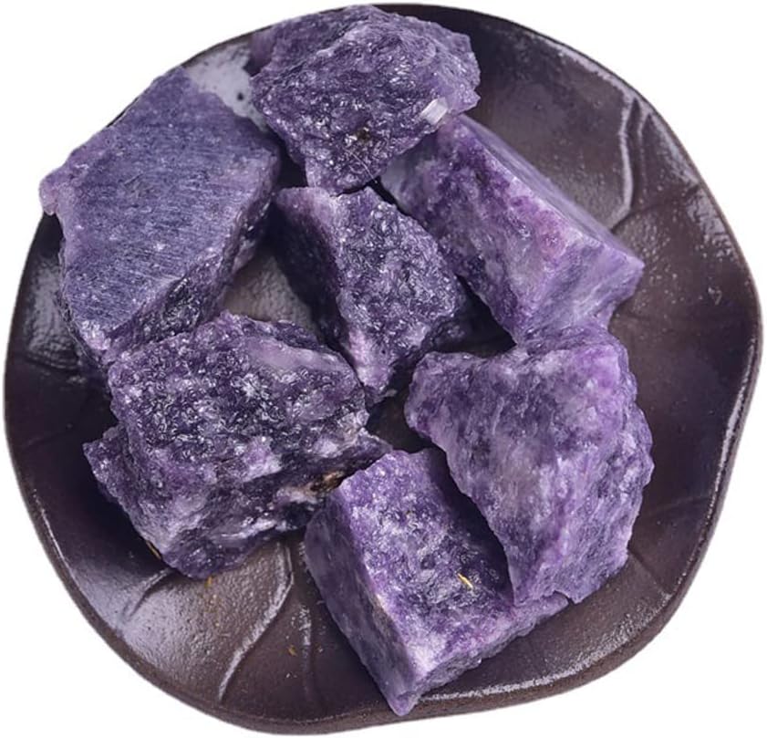 Lepidolite Raw Crystals, Large 1.25-2.0 Inch Healing Crystals, Natural Raw Stones, Crystal for Drumming, Cabbing, Fountain Rocks, Decoration, Polishing, Wire Wrapping, Wicca and Reiki