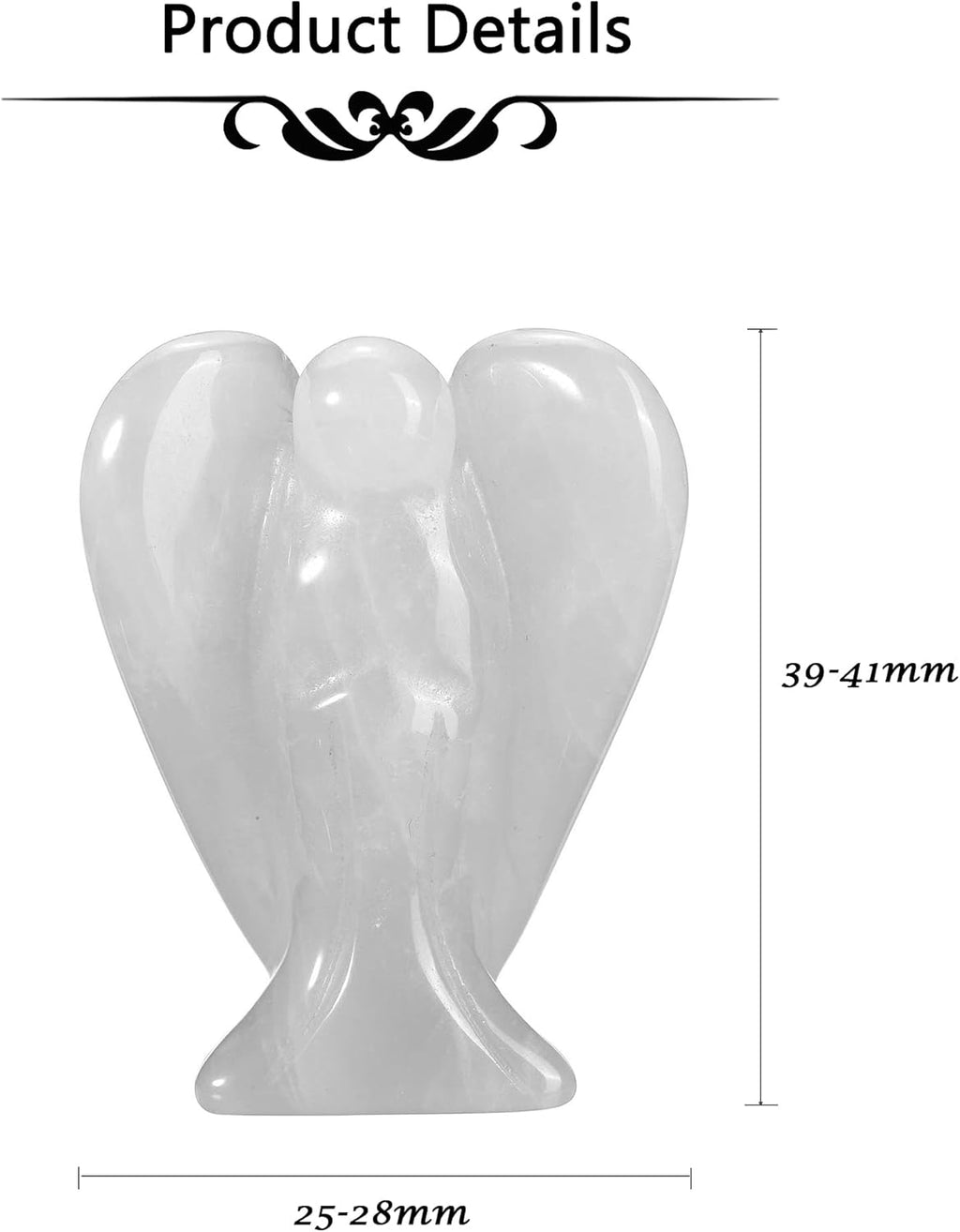 CrystalTears 4 pcs Engel Figuren Edelsteine Engel Deko Set 4cm Schutzengel zum Mitnehmen Talisman Sammlerfiguren(Rosenquarz+ Tigeraugen+ grüner Aventurin+Bergkristall)