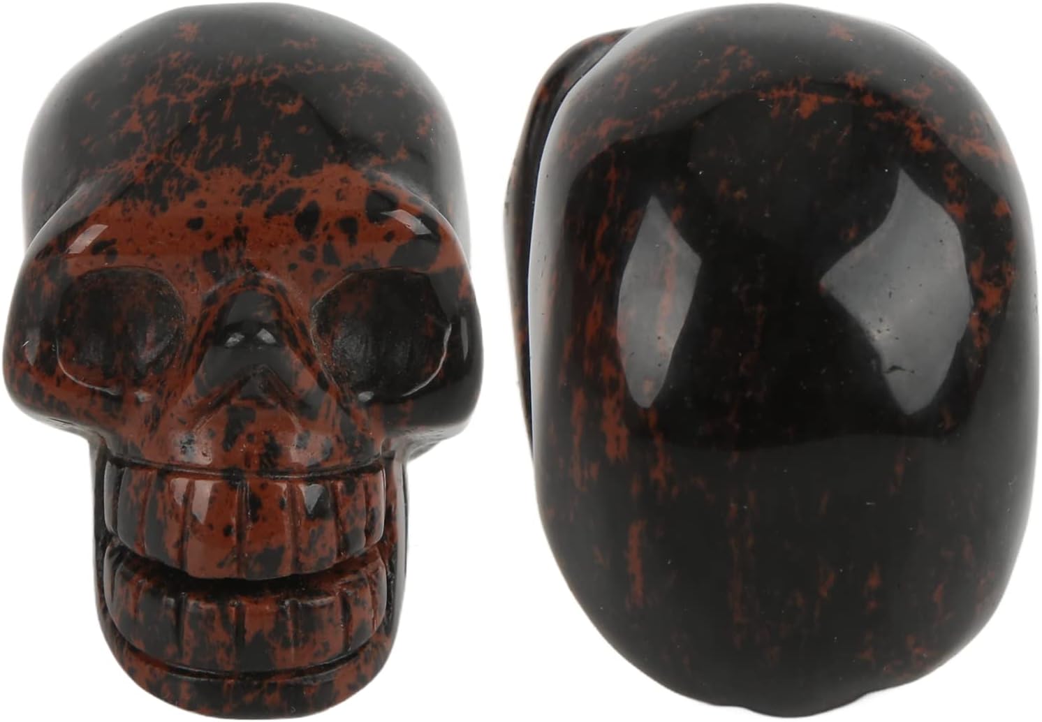 Restokki Kristallschädel, Kristallschädelkopf, Obsidian-Kristallschädel, natürliches Material, Handgravur, eleganter, modischer Kristall