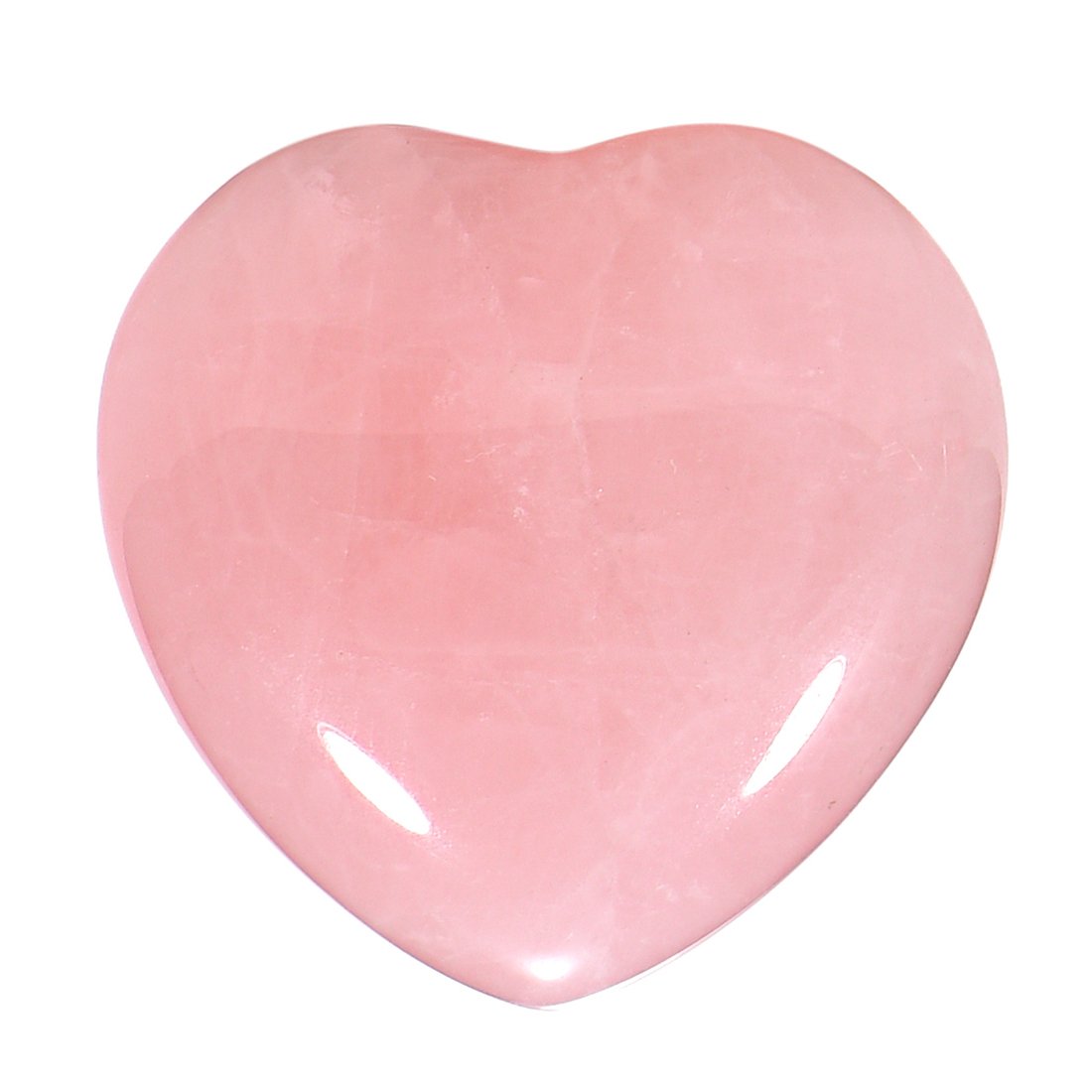Morella Gemstone Heart Good Luck Charm, Stone Heart to Take with You, 3 cm, in Velvet Bag