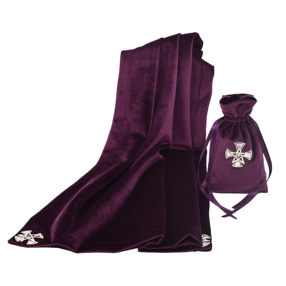 BLESSUME Tarot Tischdecke mit Tarot Tasche