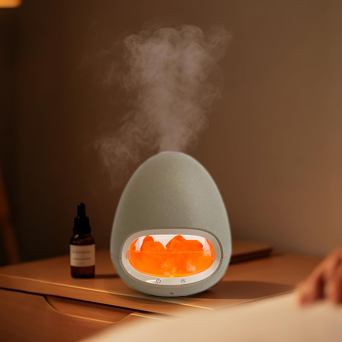 LIFFY Essential Oil Diffuser - Fireplace Fire Flame Aromatherapy Diffuser, Mist Humidifier with Multi-Color LED Lights, for Bedroom, Yoga Spa | Whisper-Quiet Operation, Ideal Gifts