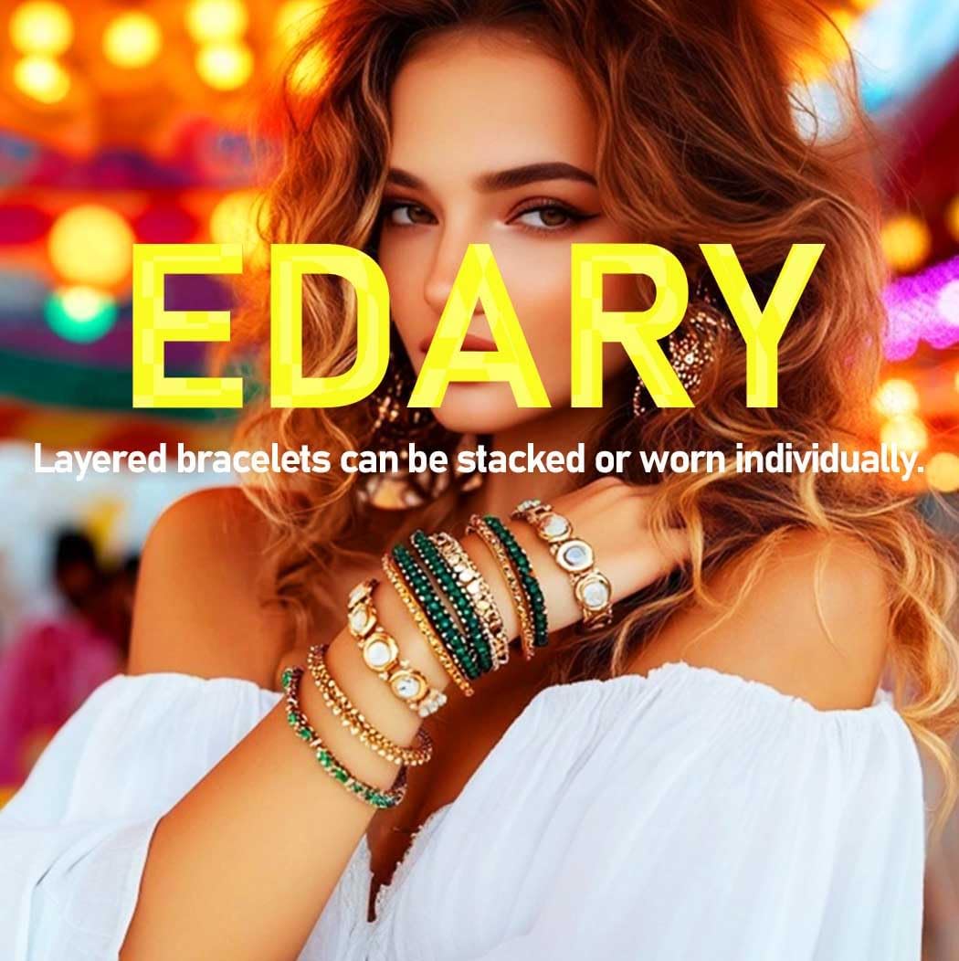 Edary Armband-Set mit Quasten, weißes Marmor-Armband, mit Herz, Perlen-Handkette, verstellbar, für Damen und Mädchen (4 Stück)