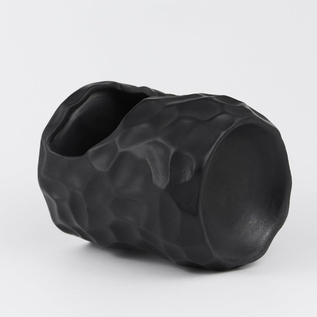 Keramische duftlampe teelicht für ätherische Öle | minimalistisches Duftlicht | Aromalampe | hochwertige Duftlampe Teelicht | Öl- und Wachsdiffusor | duftöl Lampe.(Matt Schwarz)