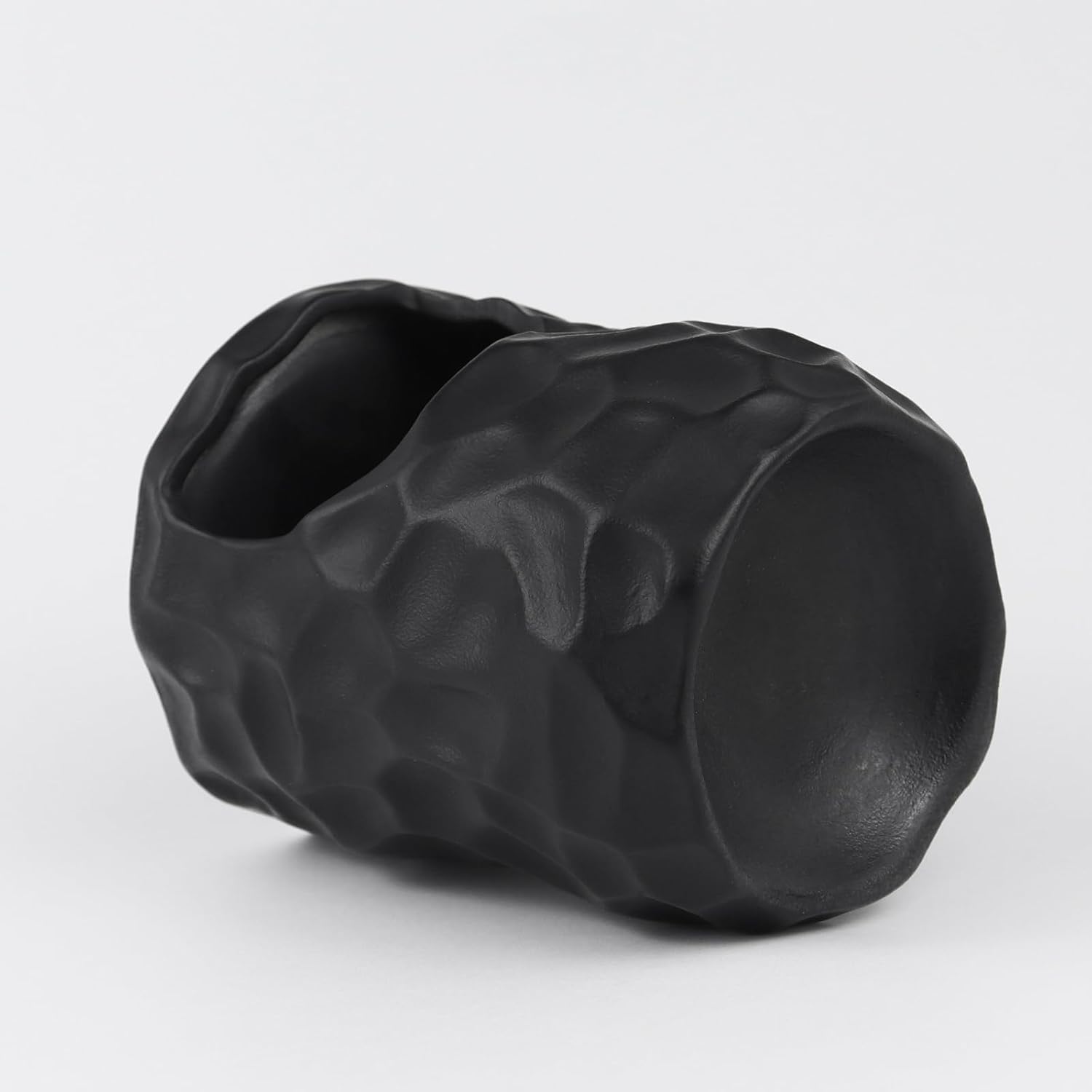 Keramische duftlampe teelicht für ätherische Öle | minimalistisches Duftlicht | Aromalampe | hochwertige Duftlampe Teelicht | Öl- und Wachsdiffusor | duftöl Lampe.(Matt Schwarz)