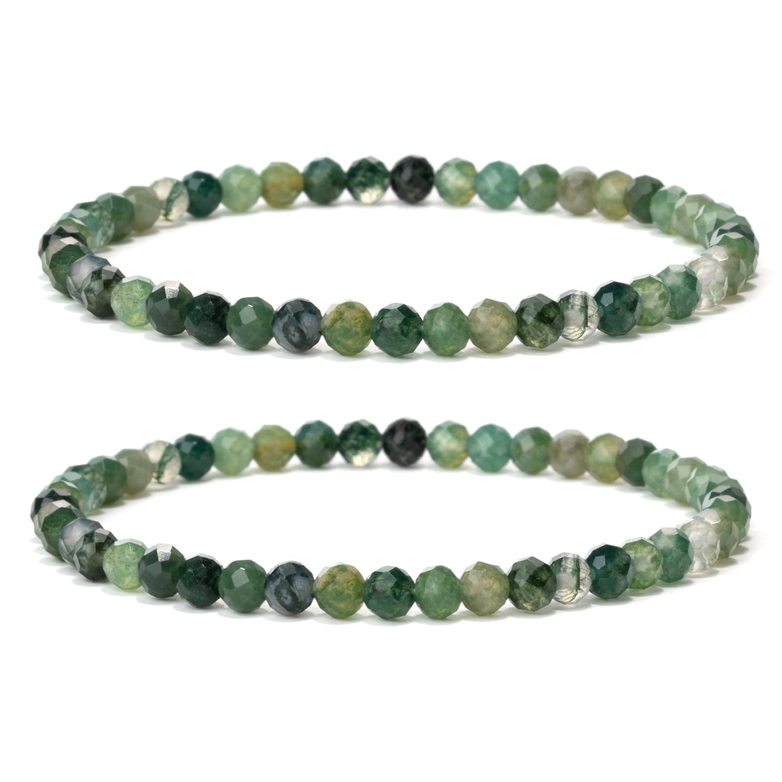 4 mm Stretch Bracelet Made of Real Natural Stone Beads, Healing Stone Bracelet, Yoga Bracelet for Women, Men, Lucky Bracelet, Friendship Bracelet, Replacement Beads Included