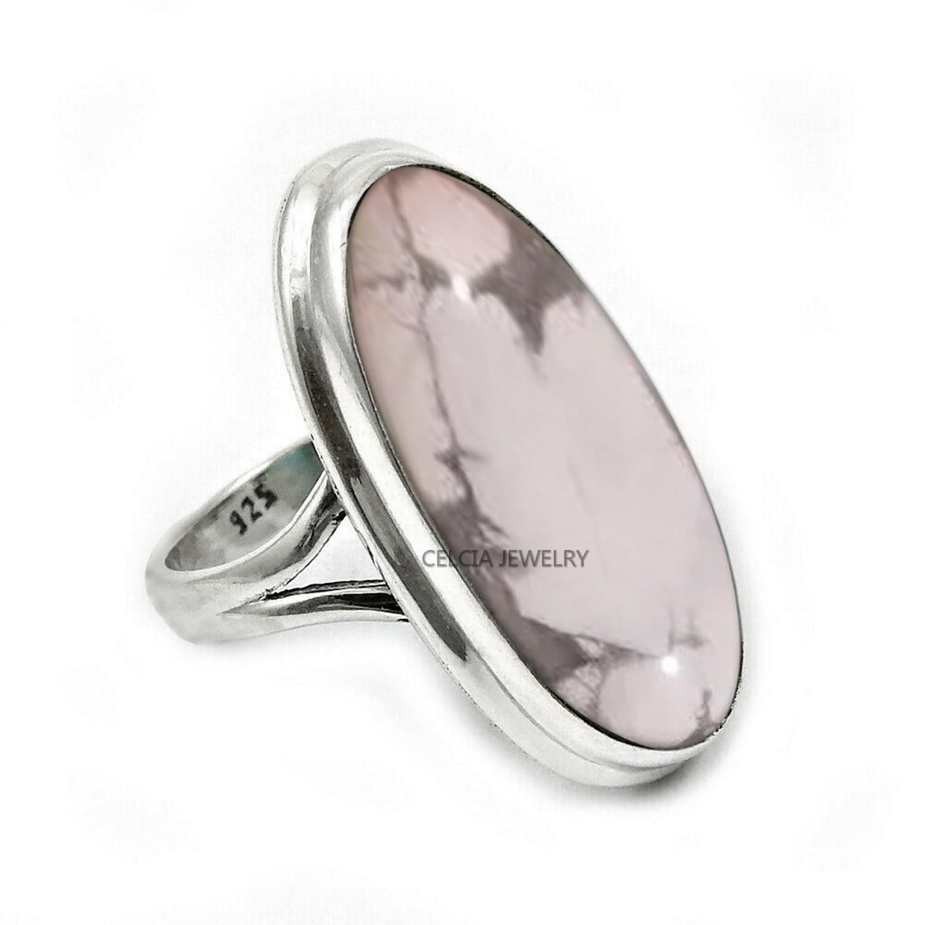 Large Oval Gemstone Handmade Jewellery, 925 Sterling Silver Tribal Ring, Engagement Gifts for Couples, Birthday Gifts for Men, Fathers Day Gifts, Promise Ring, Men's Gifts (Size 7.5, Charoite)